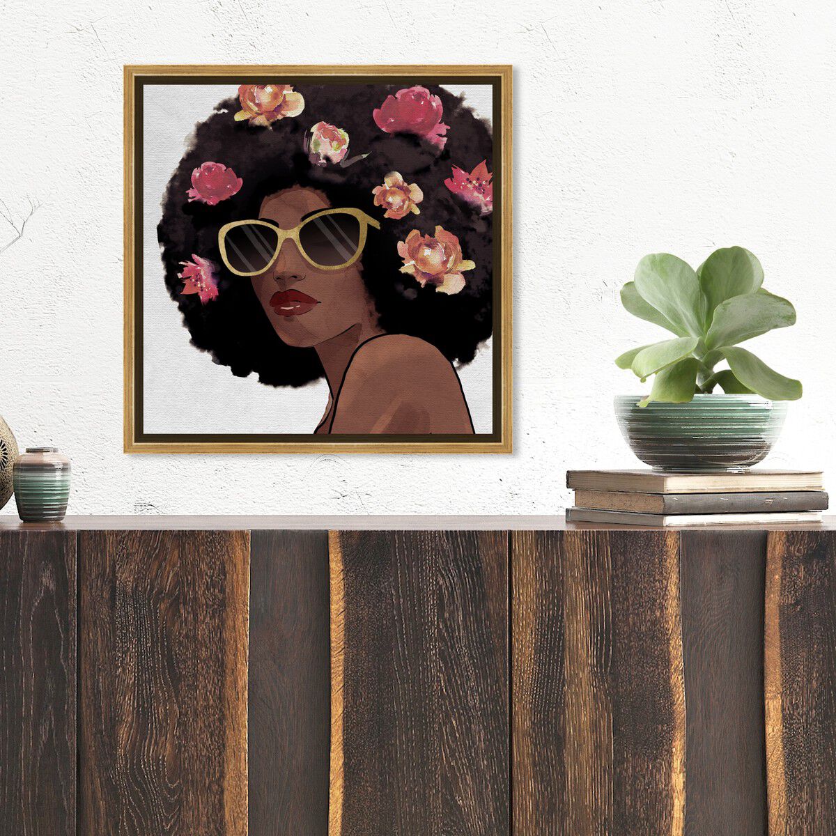 40x40/Framed Canvas/PSGLD