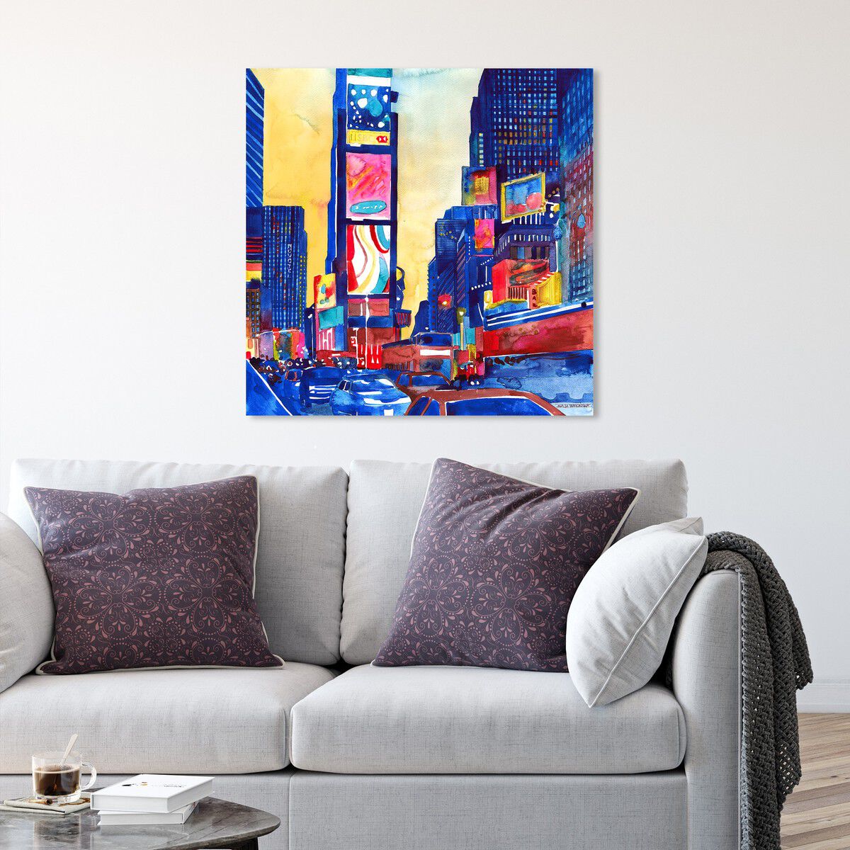 Maja Wronska - Lively Busy Street | Wall Art by Oliver Gal