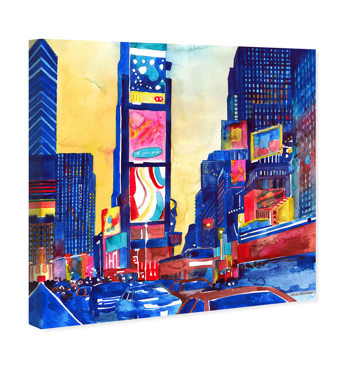 Maja Wronska - Lively Busy Street | Wall Art by Oliver Gal