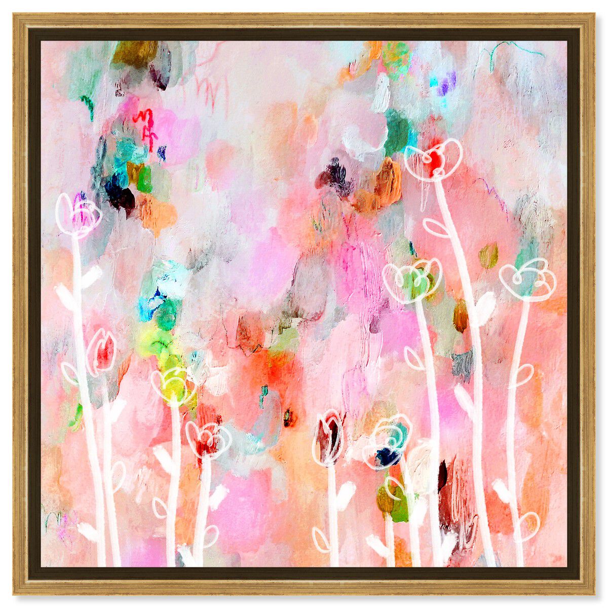40x40/Framed Canvas/PSGLD