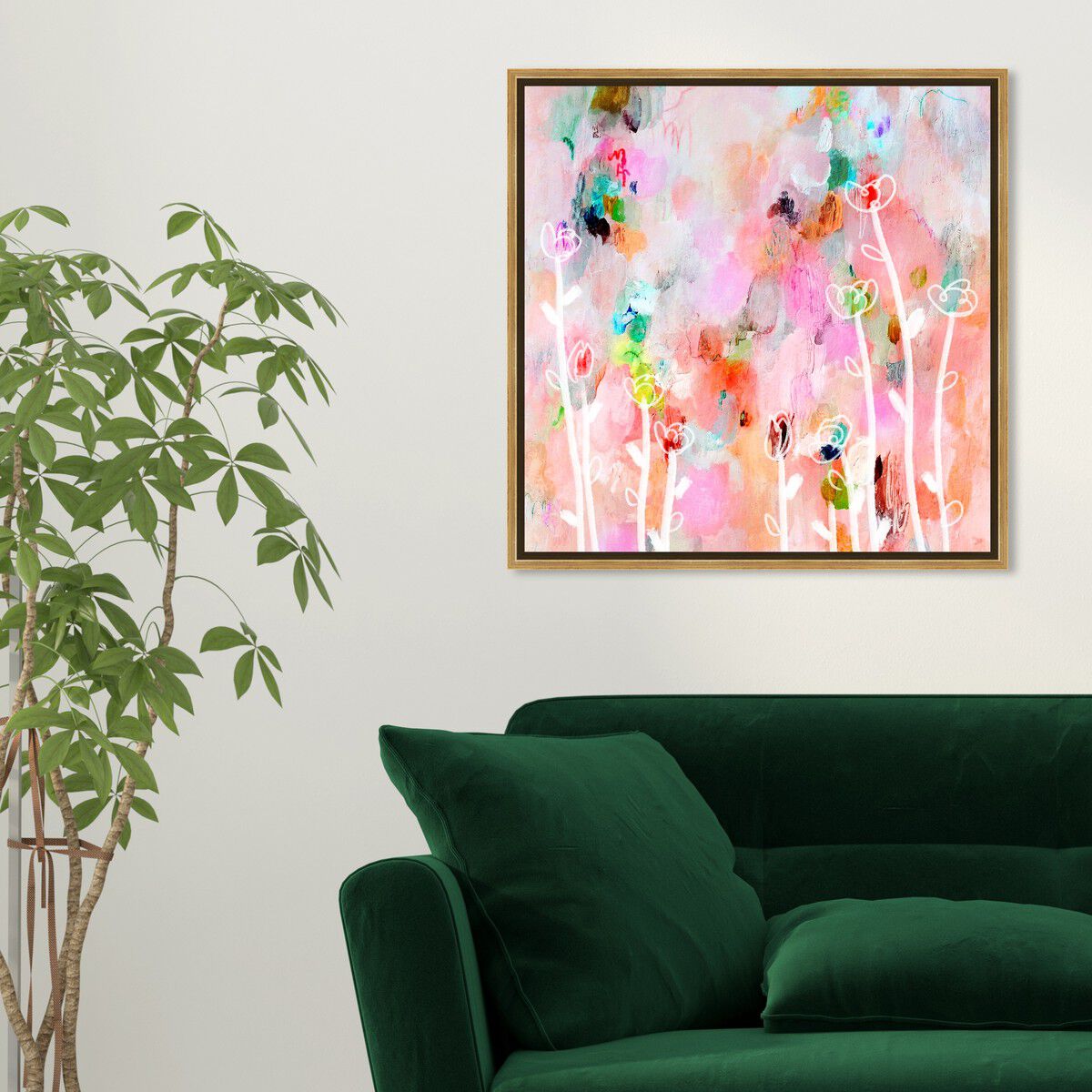 40x40/Framed Canvas/PSGLD