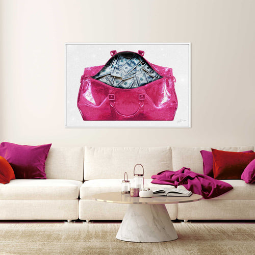 Money Talk Barbie: Diamond Dust Wall Art | Oliver Gal