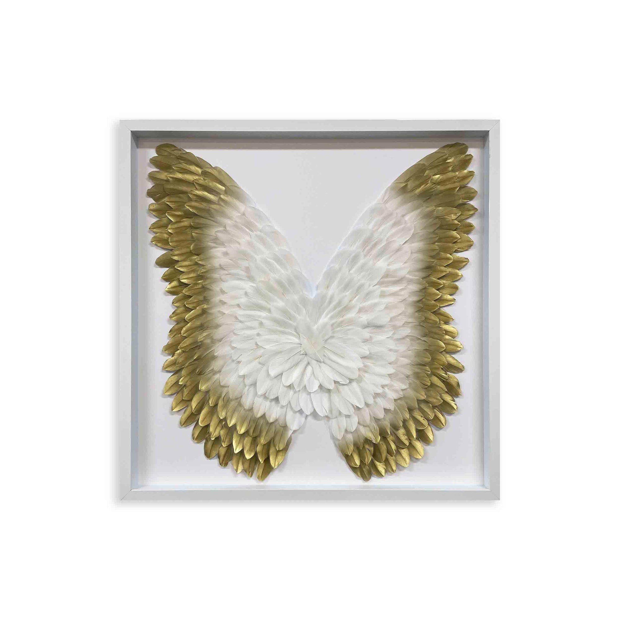 White and Gold Feather Wings