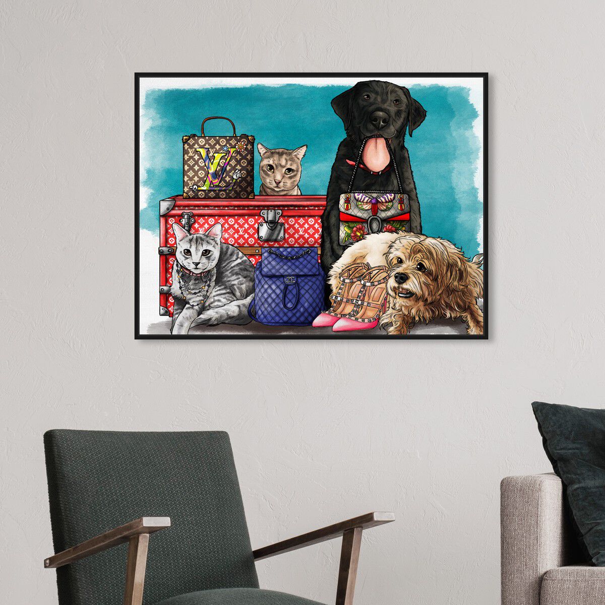 54x36/Framed Canvas/BFL