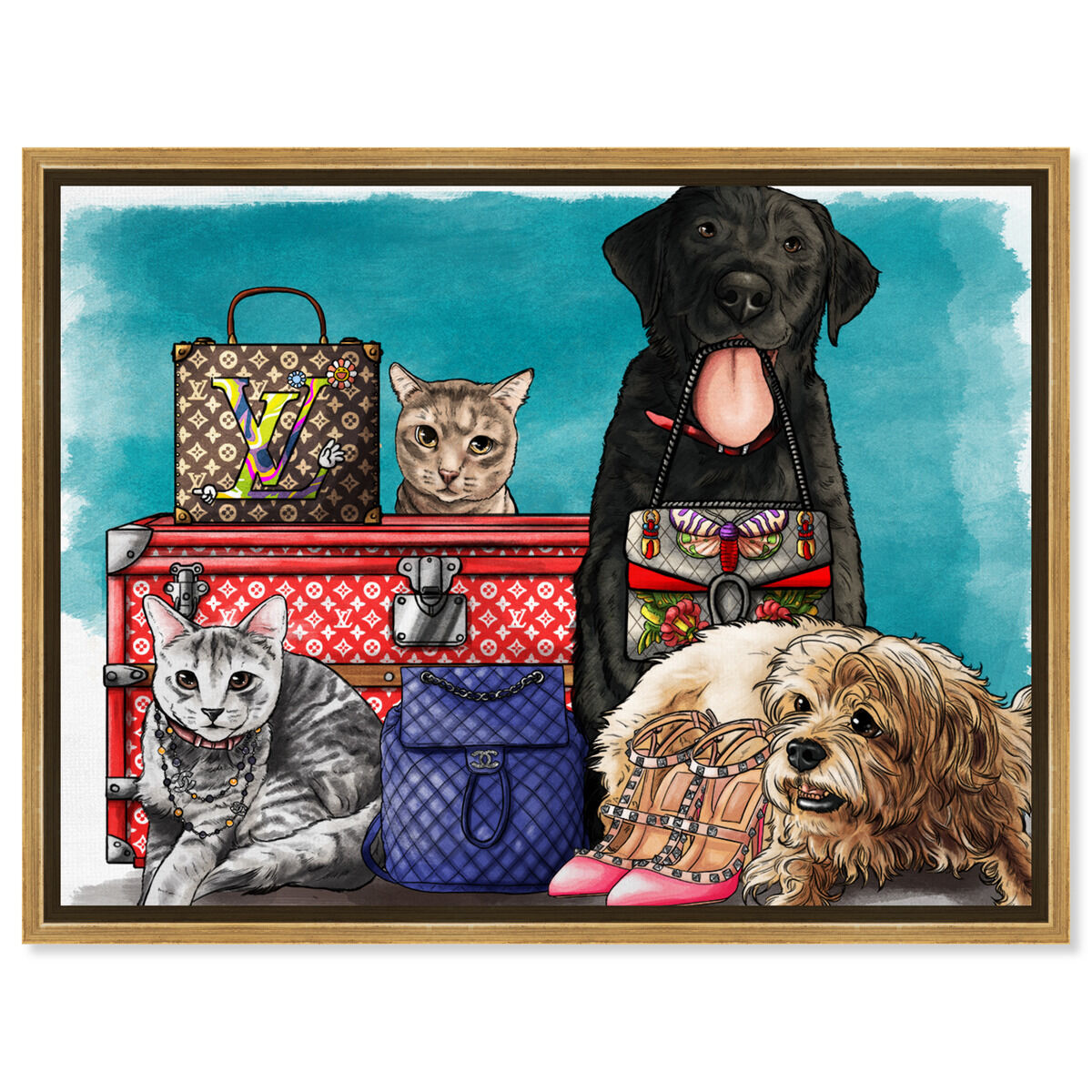 54x36/Framed Canvas/PSGLD