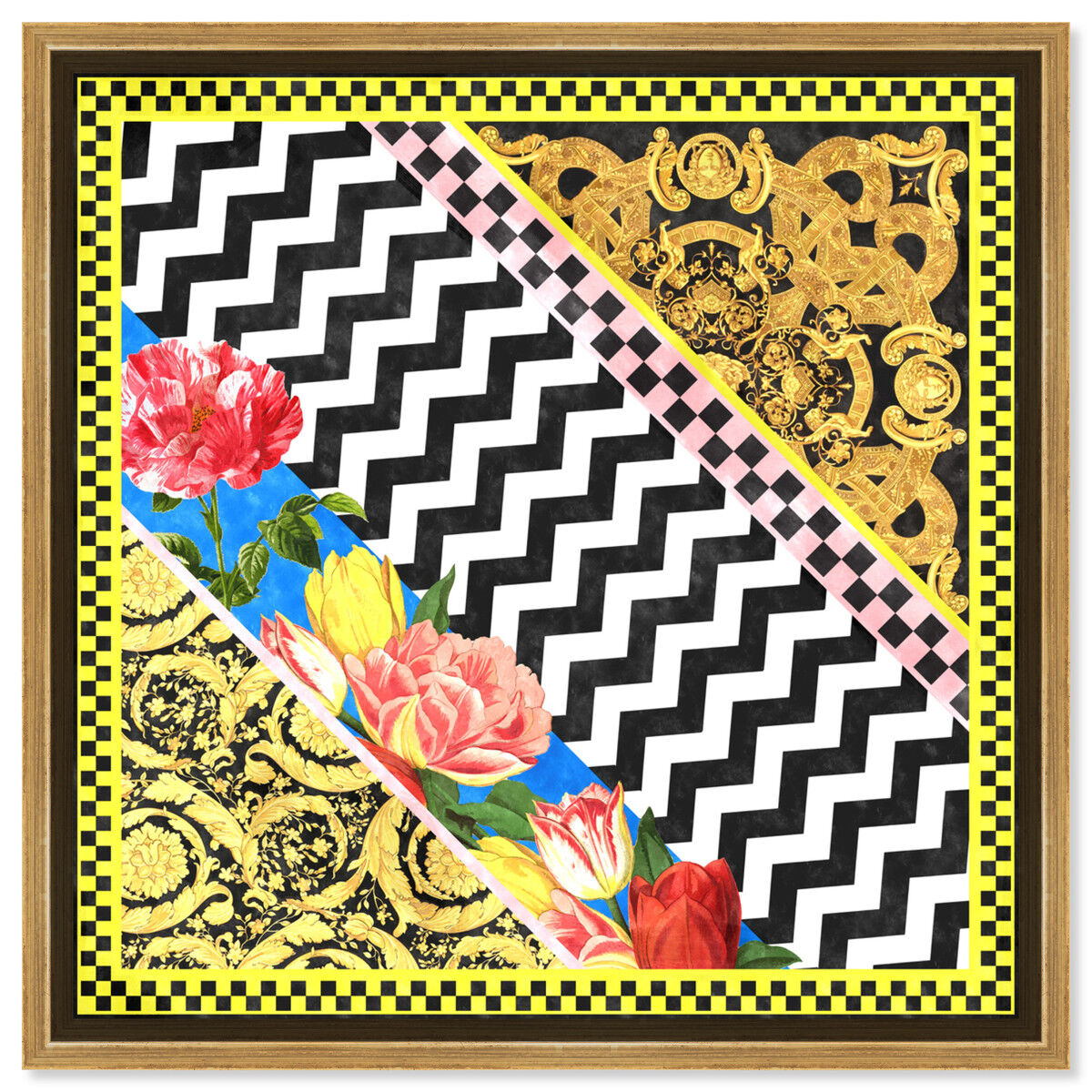 40x40/Framed Canvas/PSGLD