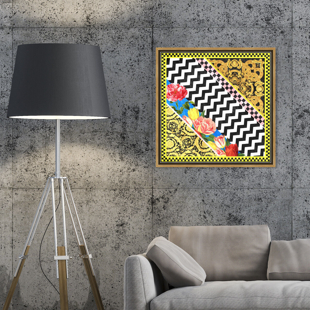 40x40/Framed Canvas/PSGLD