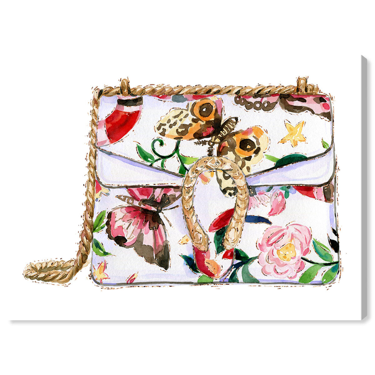Butterfly Floral Bag