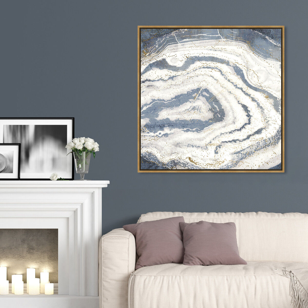 40x40/Framed Canvas/PSGLD