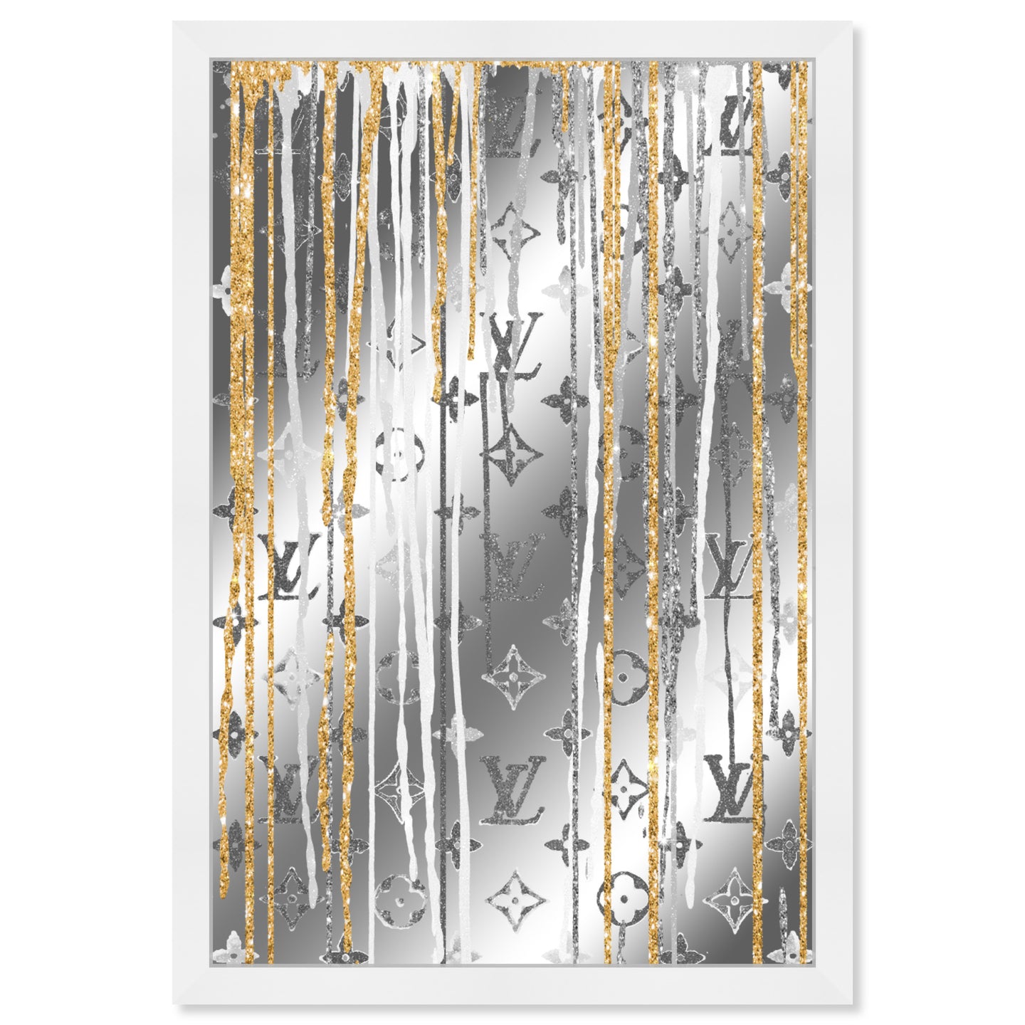 Luxury Drips Black and White Mirror