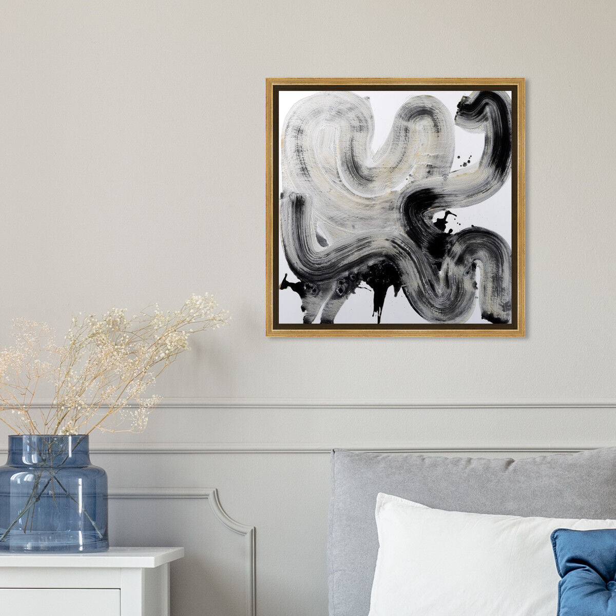 40x40/Framed Canvas/PSGLD