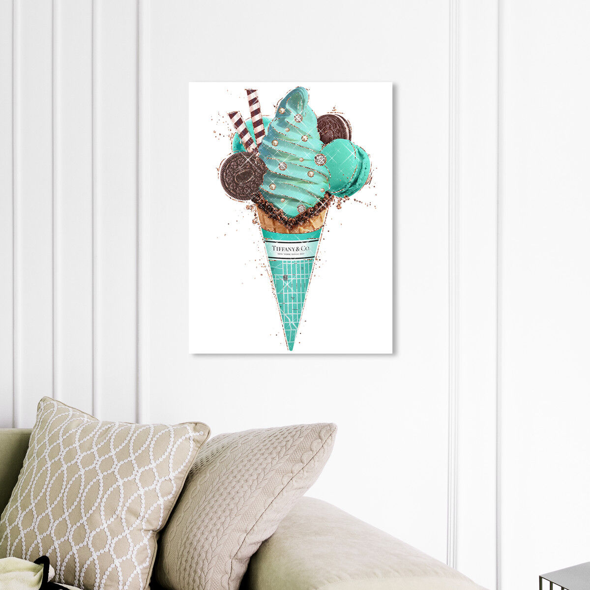 Aqua Tea Cup | Wall Art by Oliver Gal