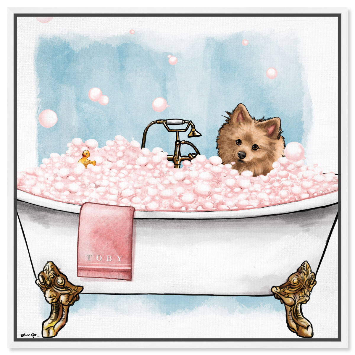 【新品 】オリバーガル Frenchies In The Tub 32802_CANV_WFL_a_2x_ddbd42b6-