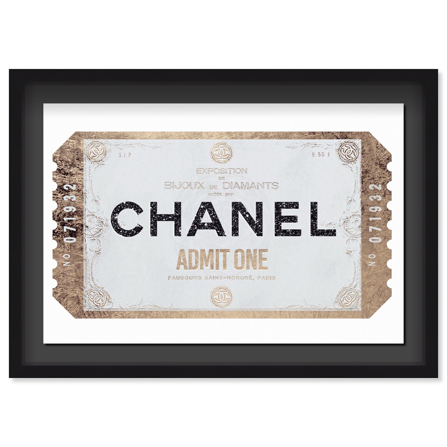 ADMIT ONE Faubourg Clean - Displayed in a shadowbox