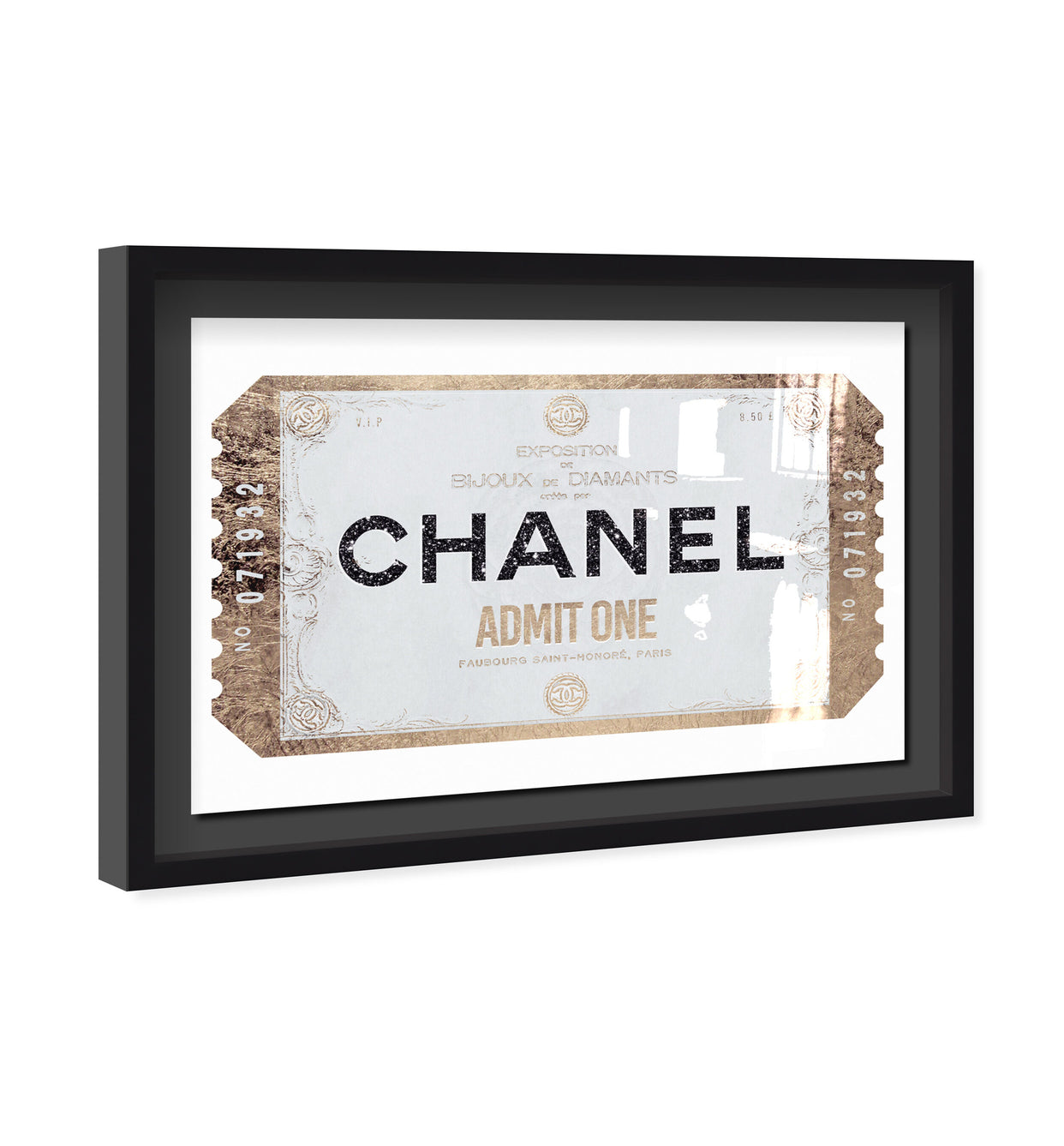 ADMIT ONE Faubourg Clean - Displayed in a shadowbox