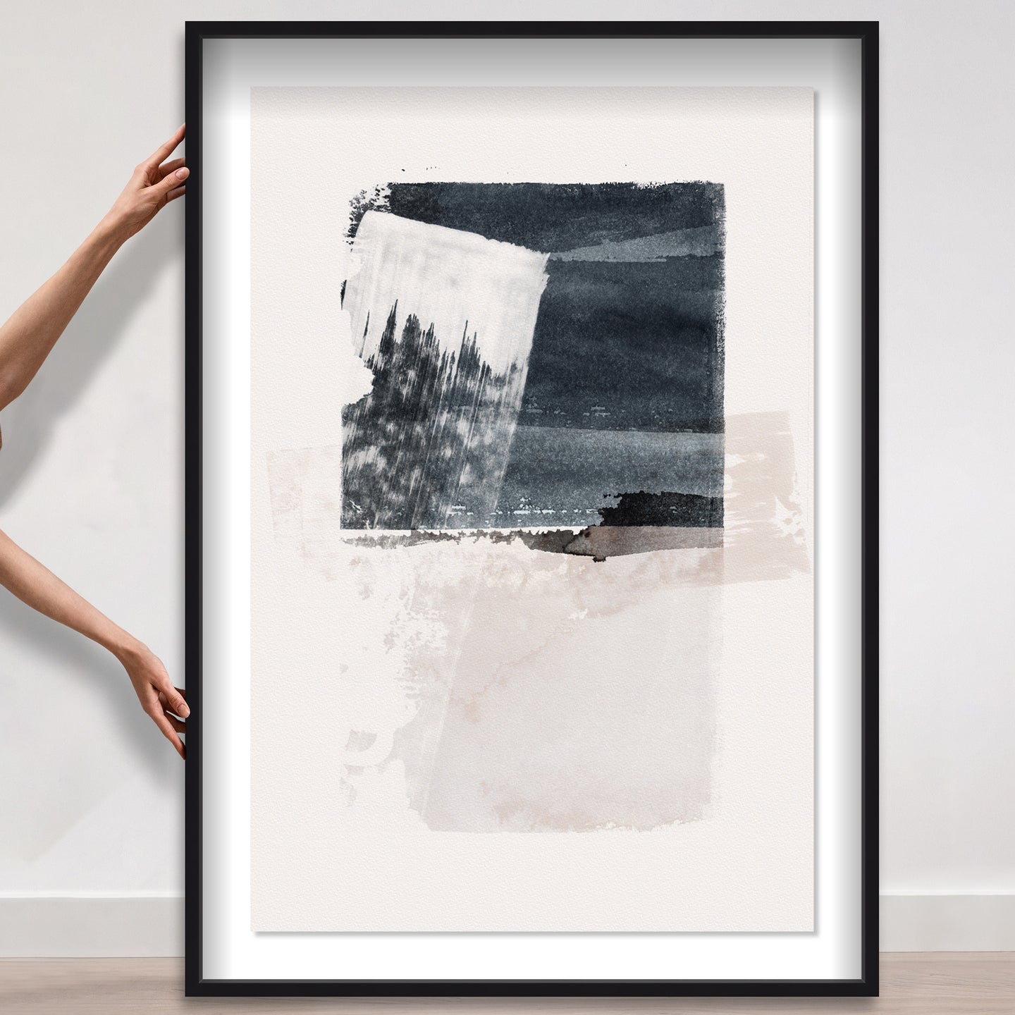 36x54/Shadowbox/SBB/White Spackle