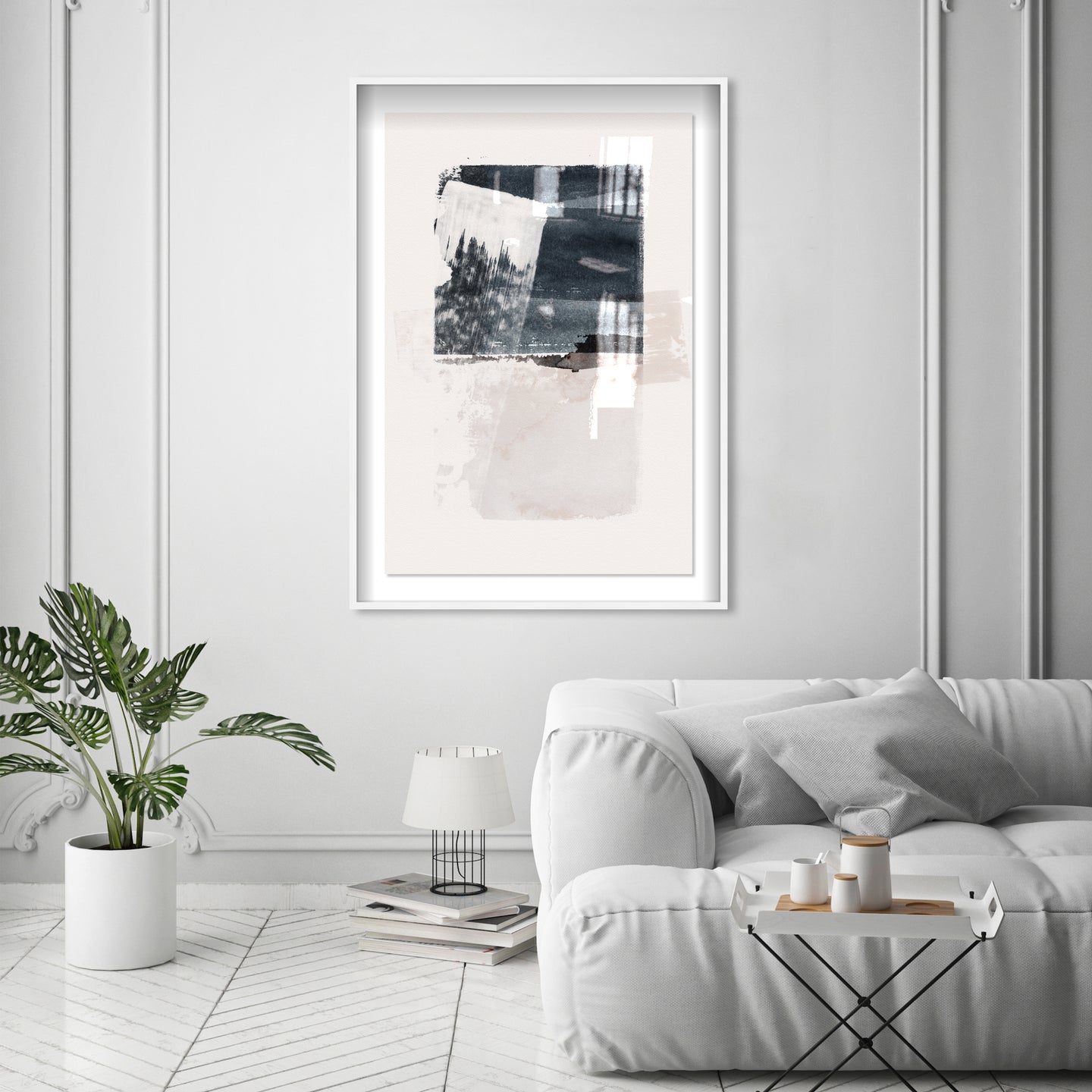 36x54/Shadowbox/SBW/White Spackle