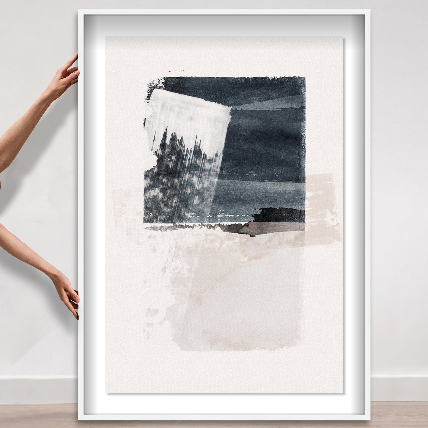 36x54/Shadowbox/SBW/White Spackle