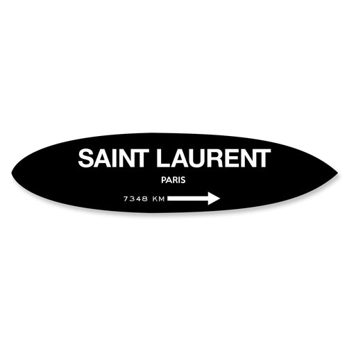 Paris Surf Board Black White