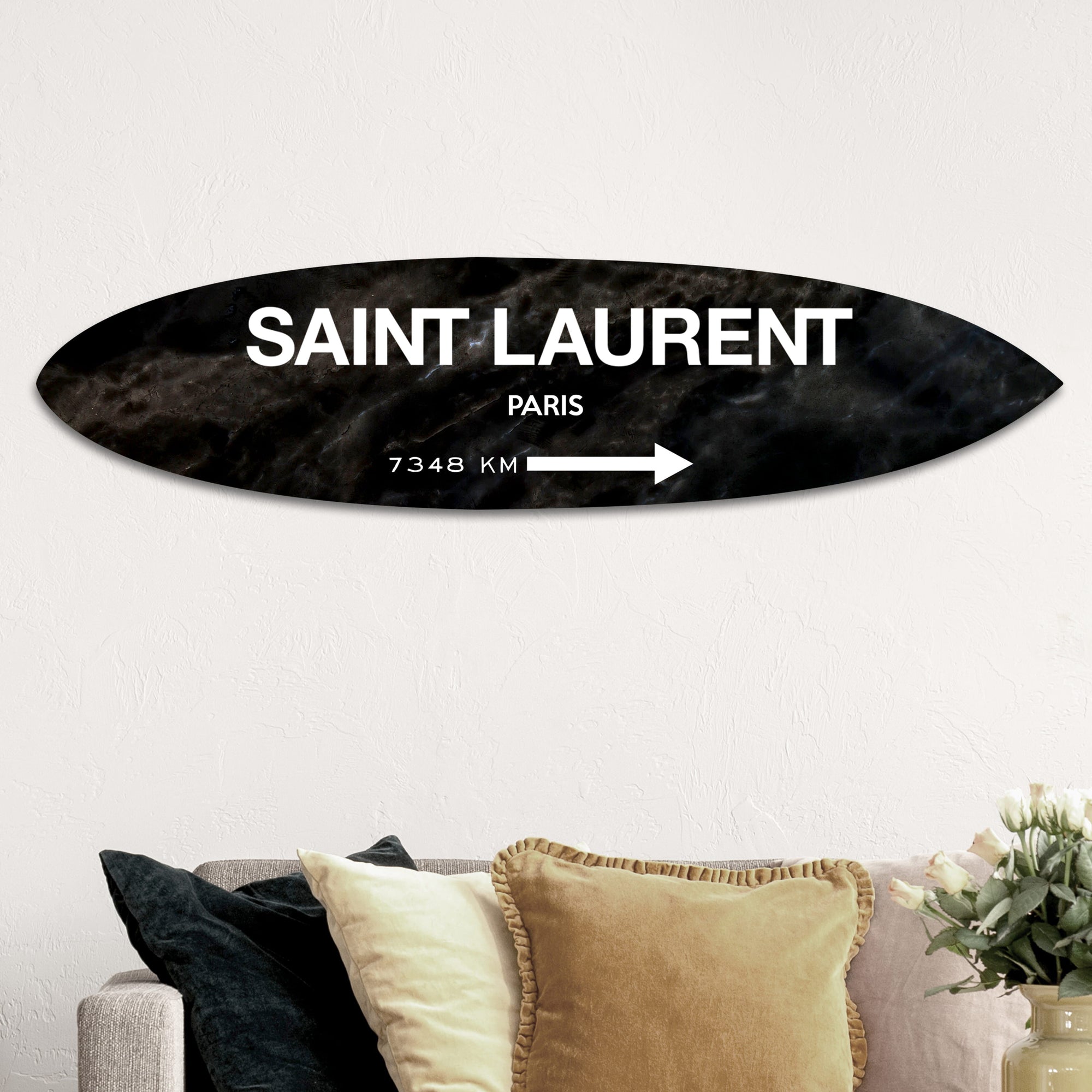 Paris Surf Board Black Marble