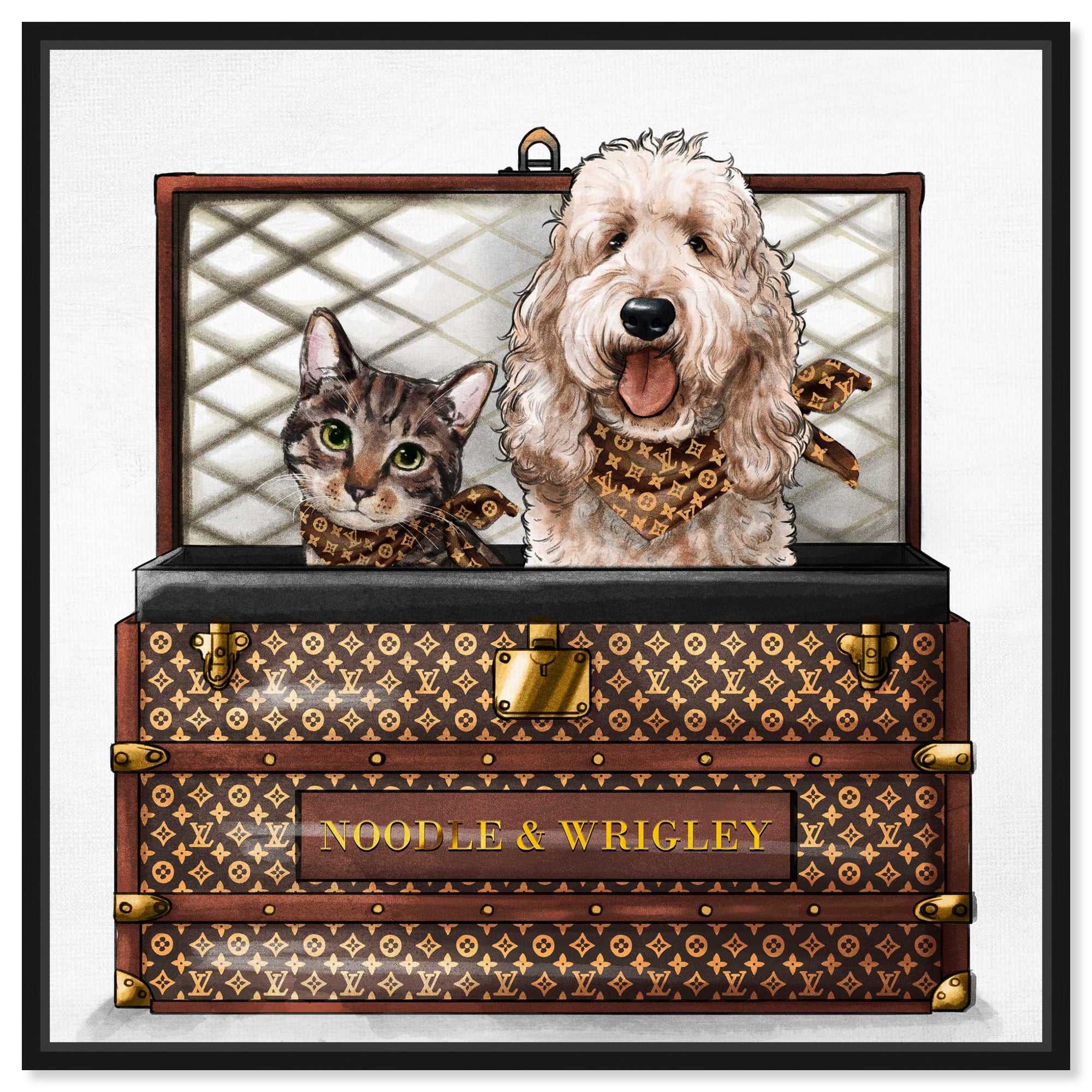 Luxury Trunk Duo - Custom Pet Portrait