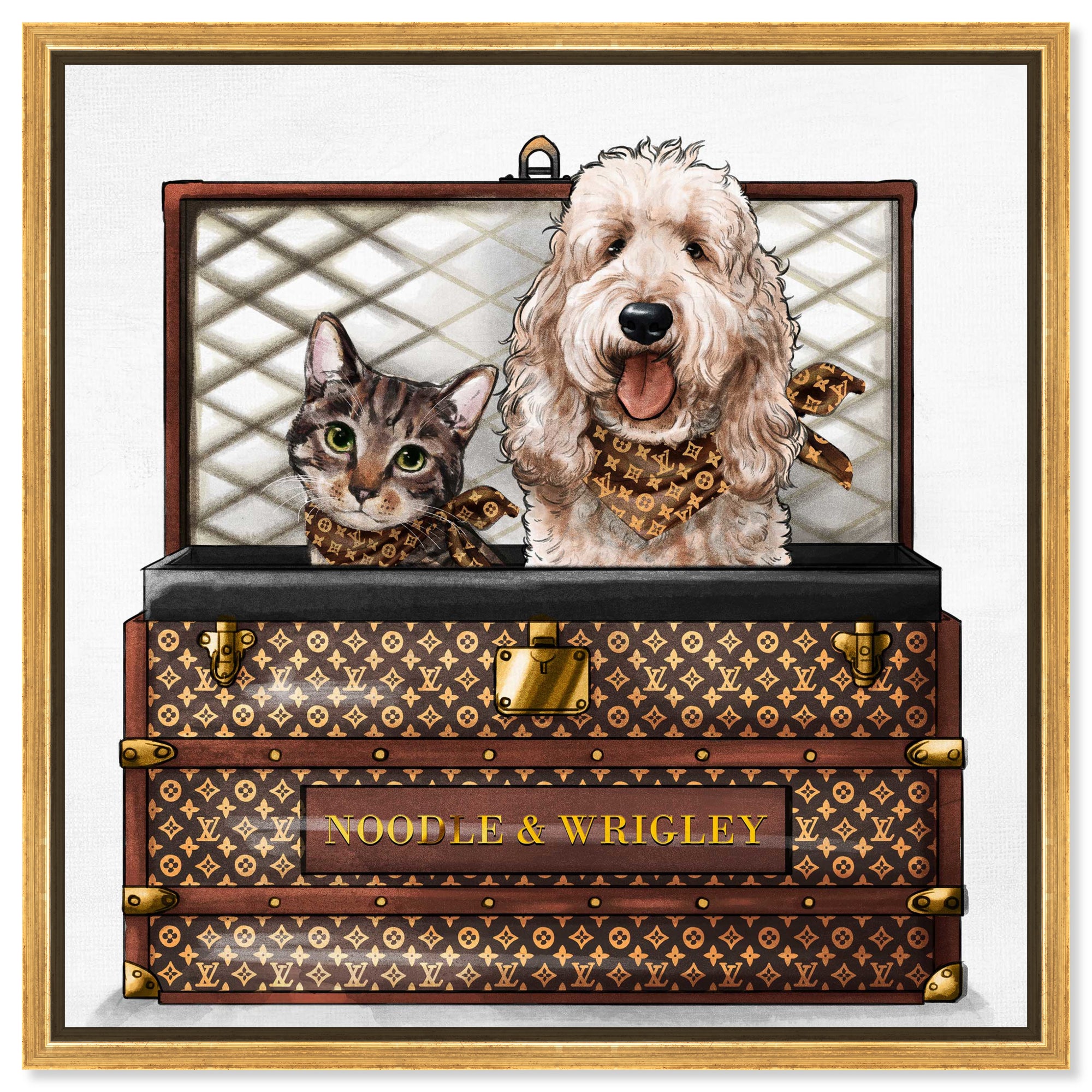 Luxury Trunk Duo - Custom Pet Portrait