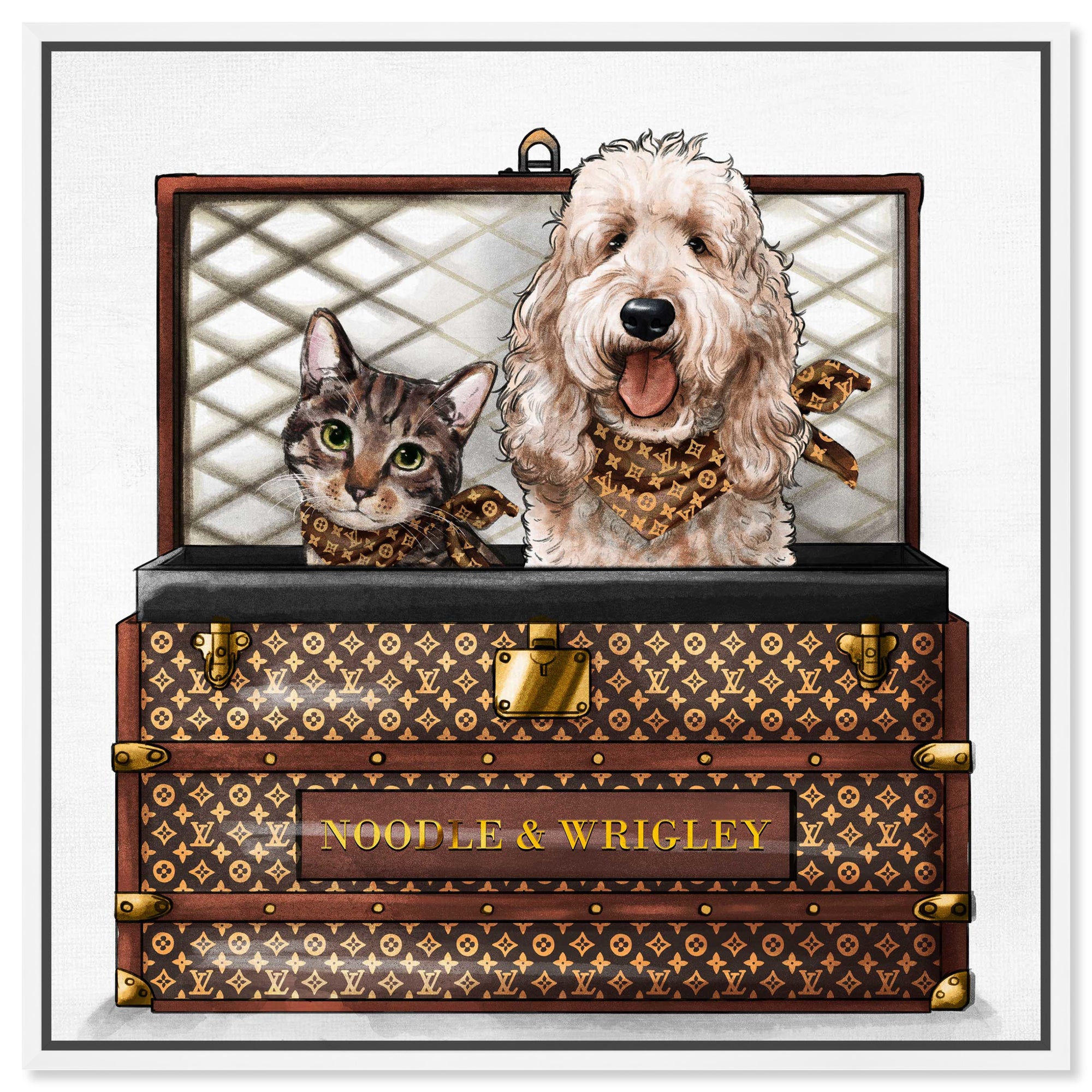 Luxury Trunk Duo - Custom Pet Portrait