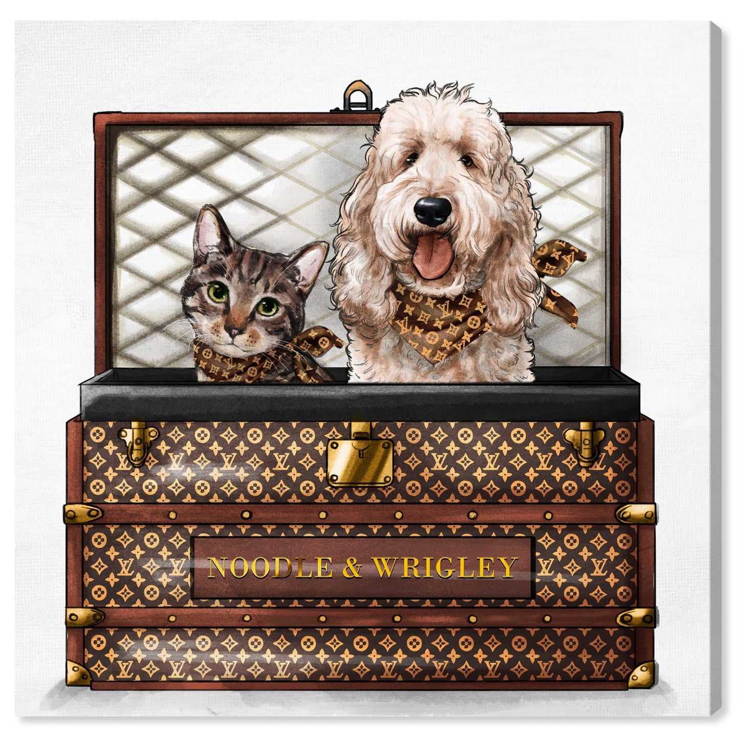 Luxury Trunk Duo - Custom Pet Portrait