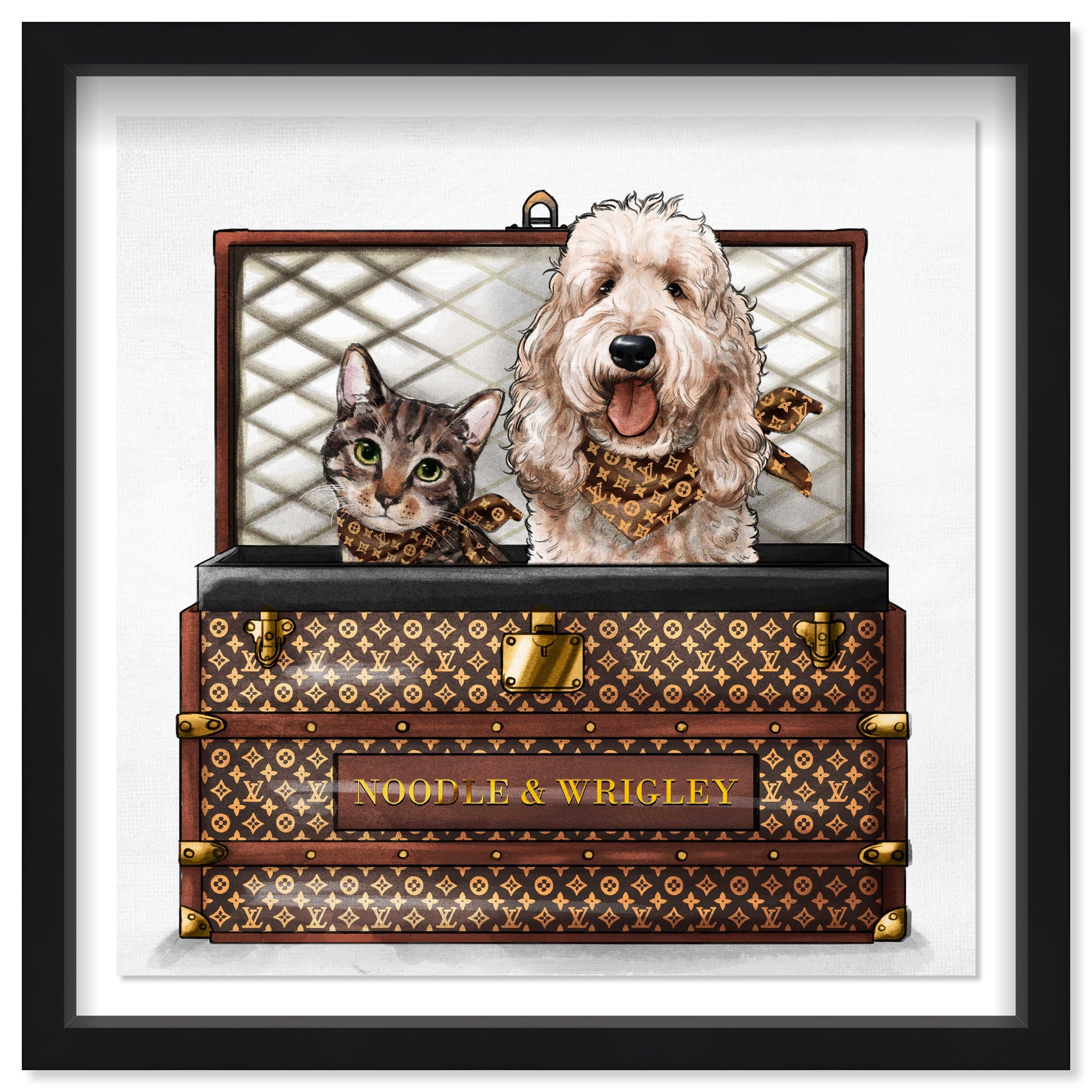 Luxury Trunk Duo - Custom Pet Portrait