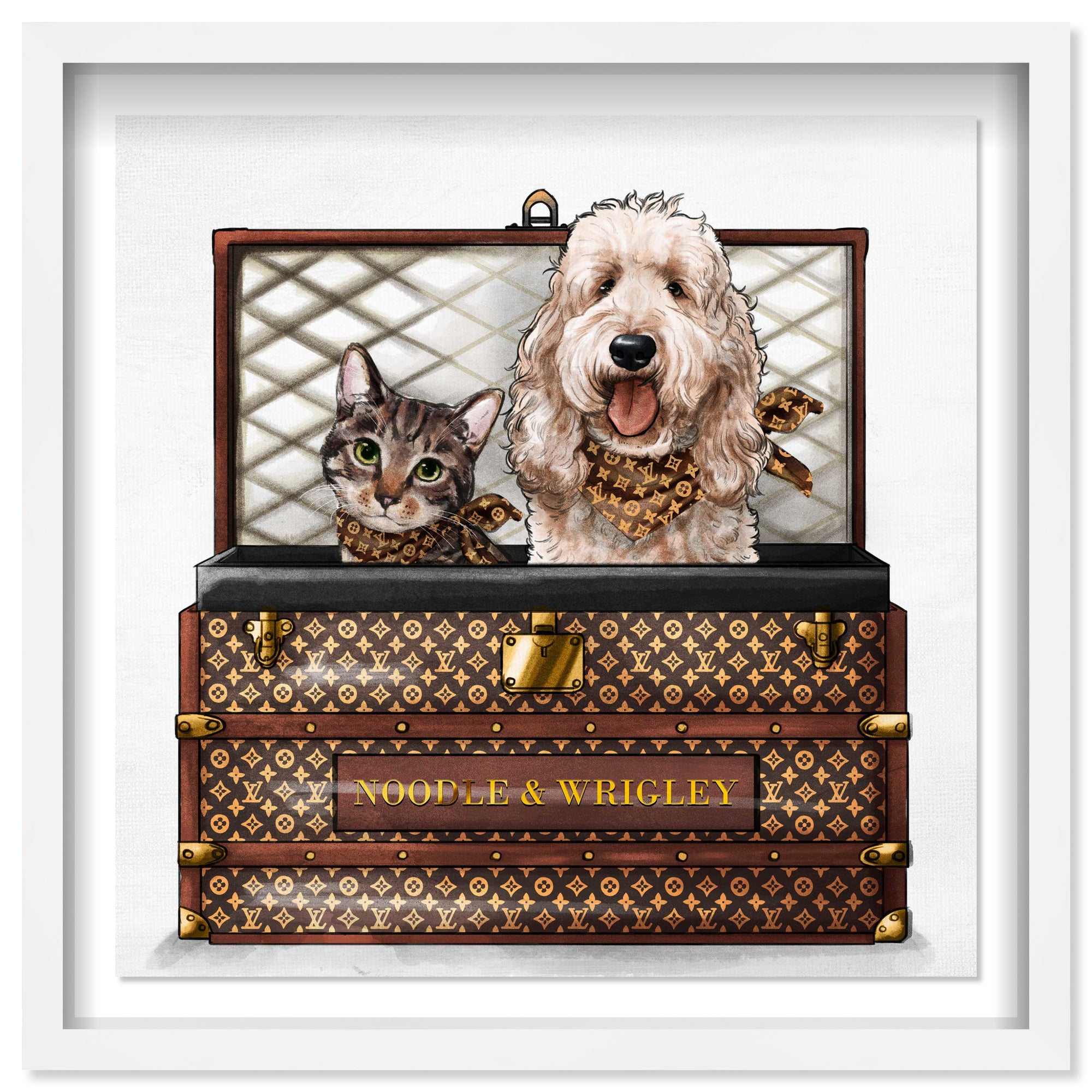 Luxury Trunk Duo - Custom Pet Portrait