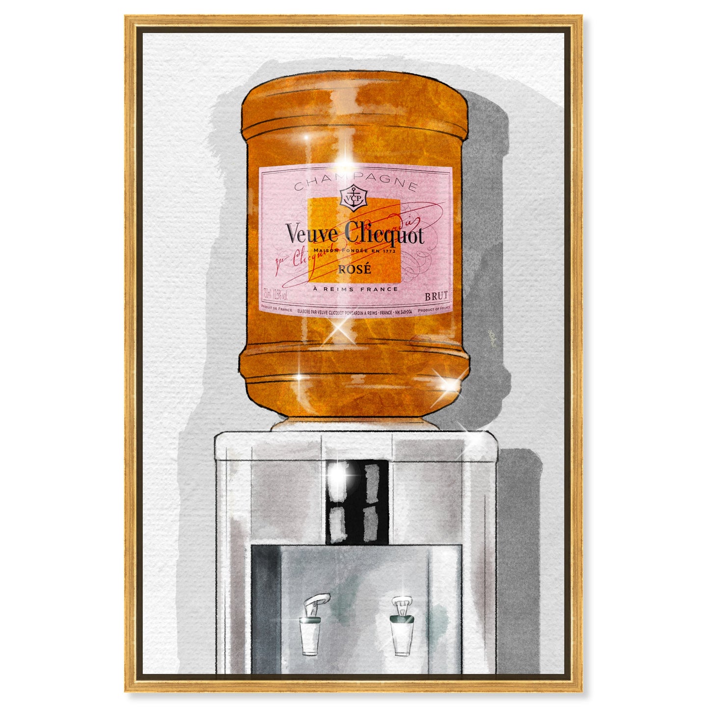 Parisian Orange Champagne Watercooler