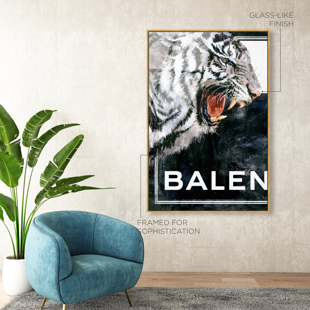 Tiger Effect Symbol I: Animals & Fashion Wall Art | Oliver Gal