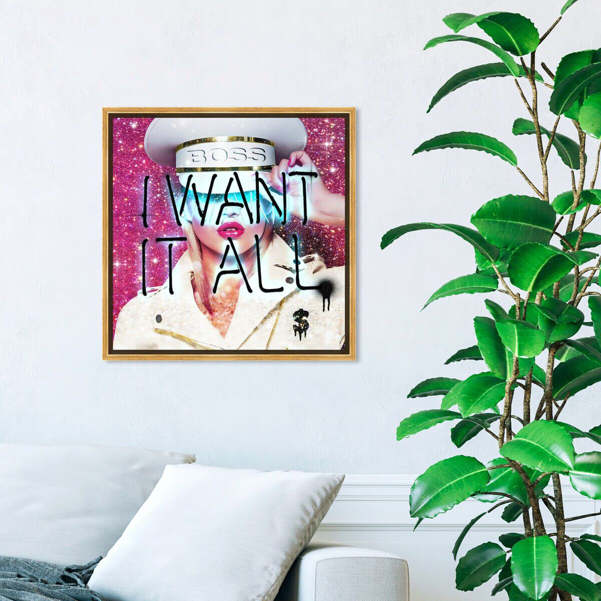40x40/Framed Canvas/PSGLD
