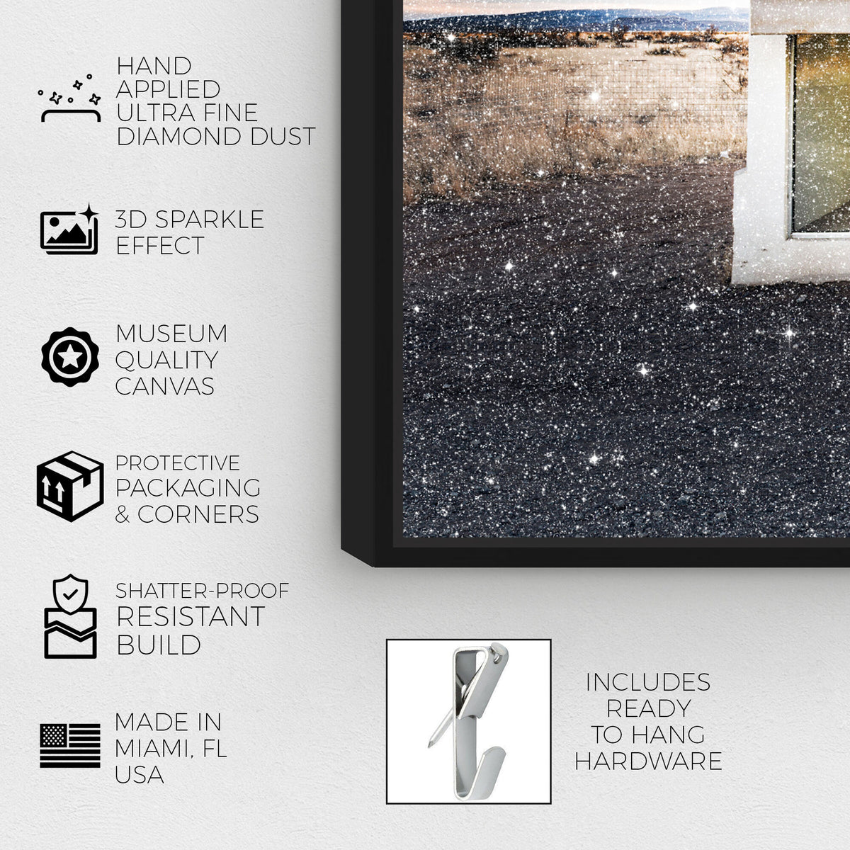 Store in Marfa Italian Color: Diamond Dust™ | Wall Art Decor with