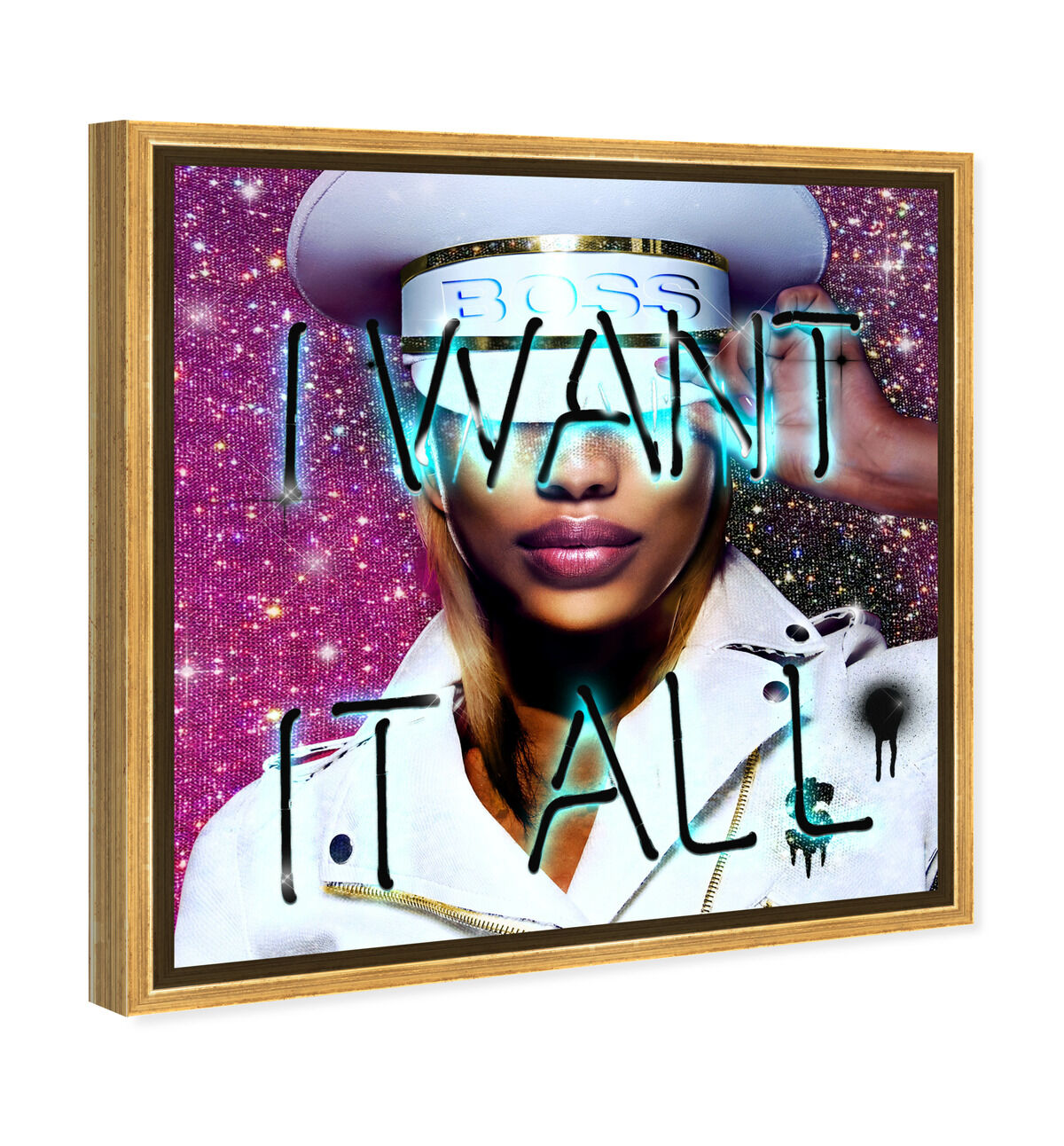 40x40/Framed Canvas/PSGLD