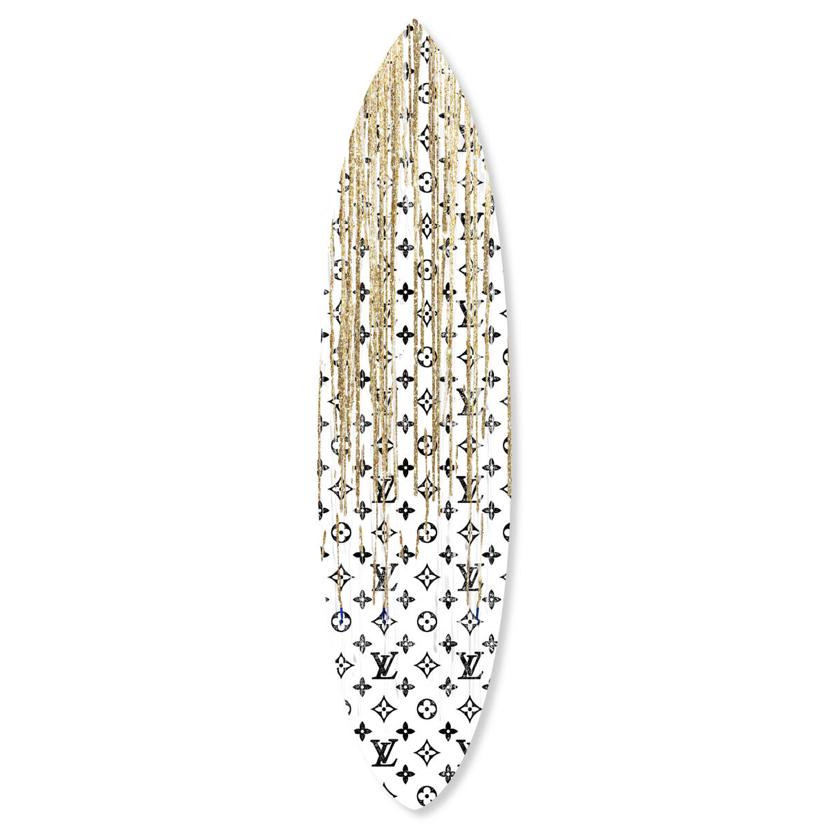 Pop Art Drip Gold Surfboard