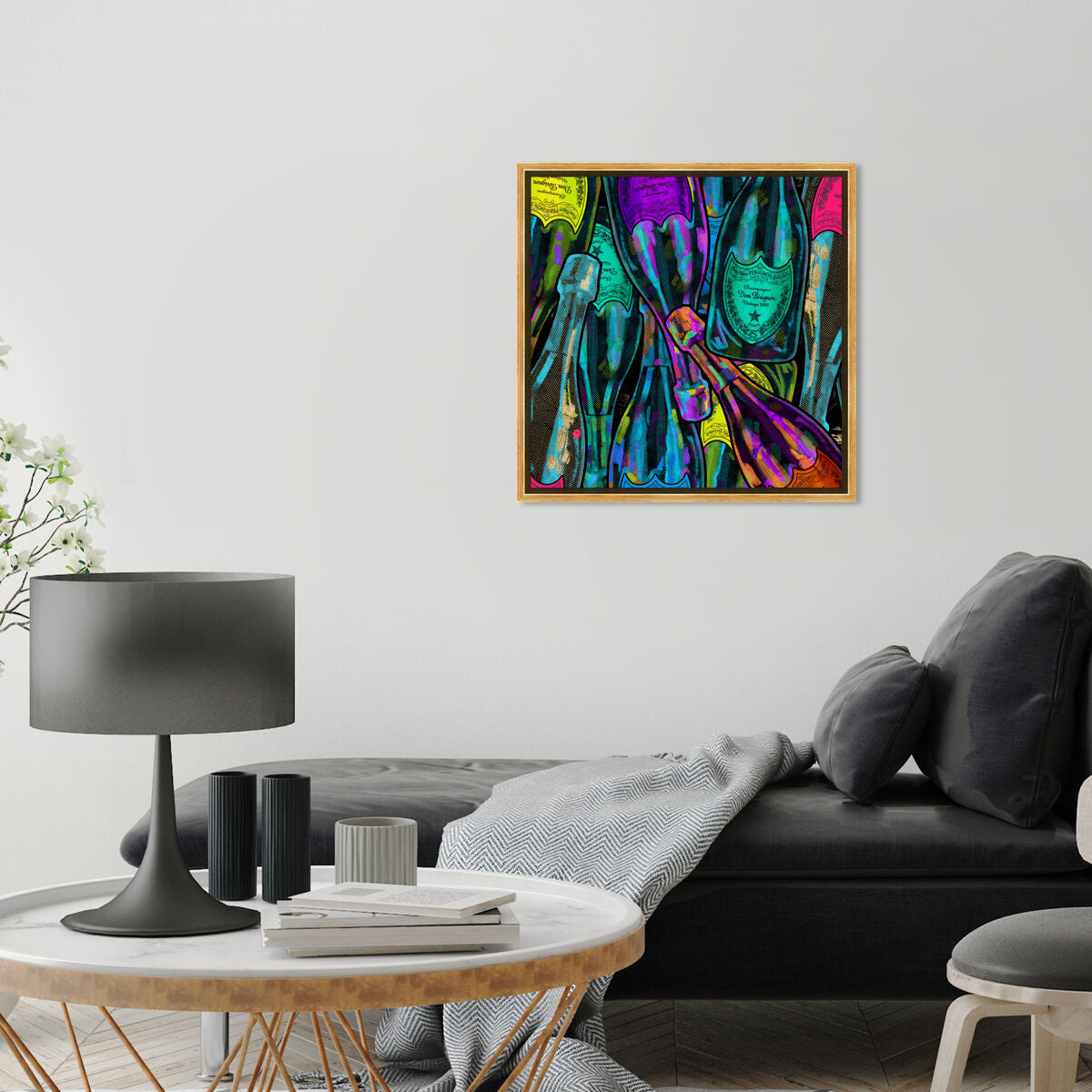 40x40/Framed Canvas/PSGLD