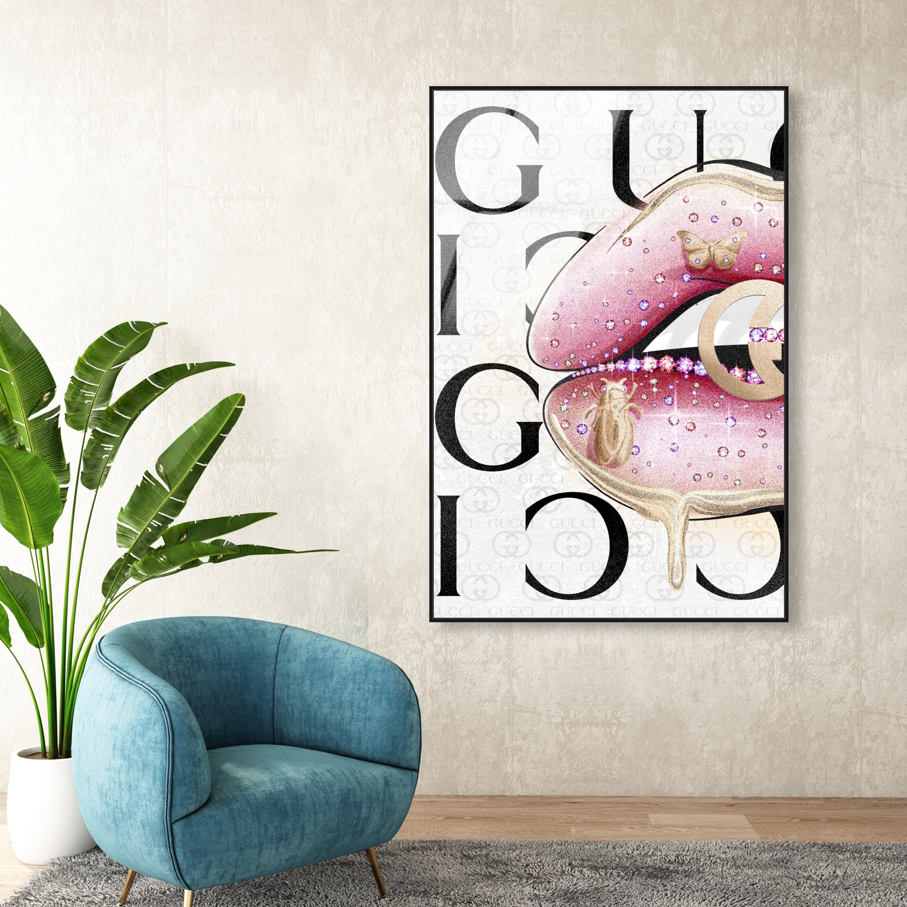 レア☆Lolaサイン入りオリバーガルGUCCIフラペチーノアート Haute Up | Fashion and Glam Wall Art by The Oliver Gal