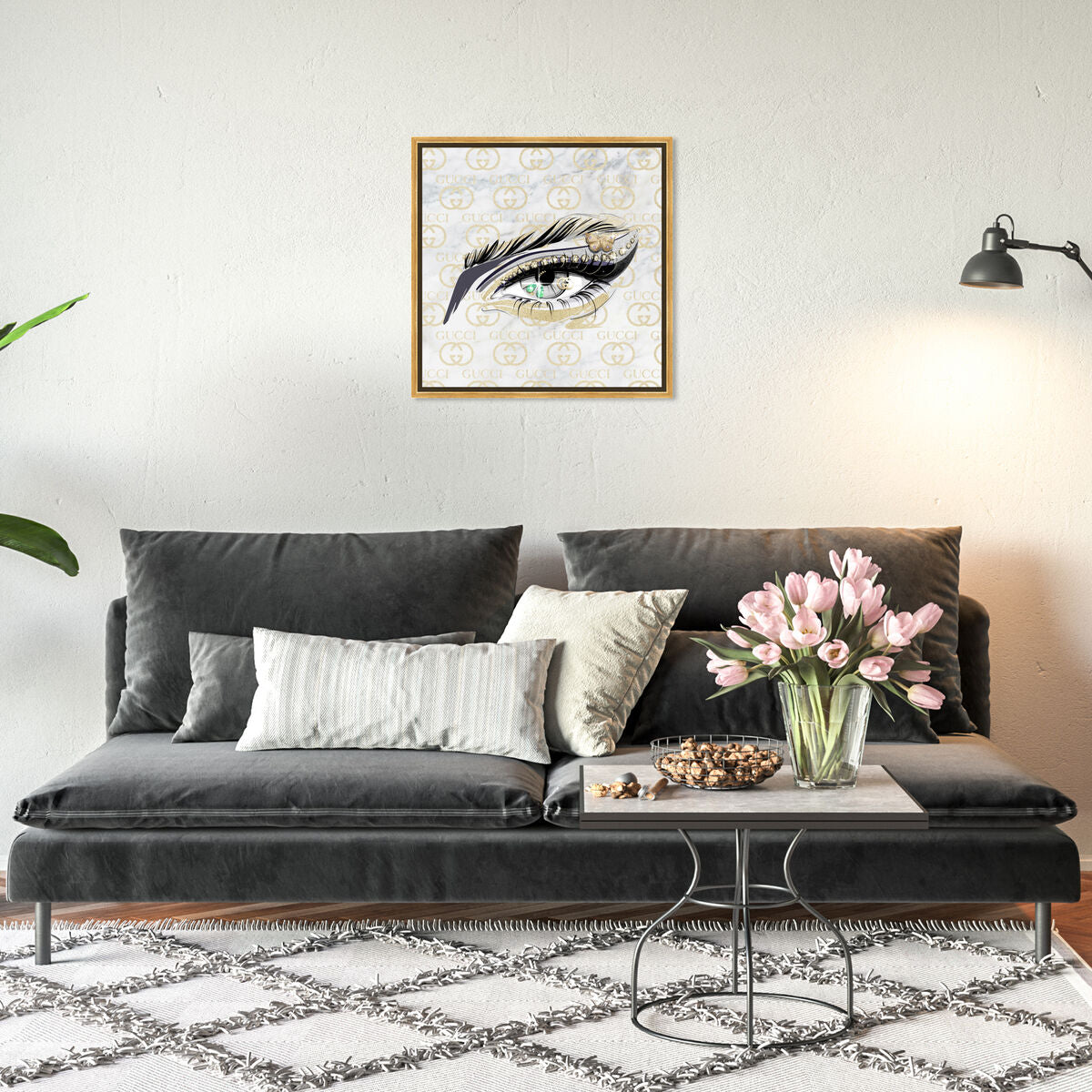 40x40/Framed Canvas/PSGLD