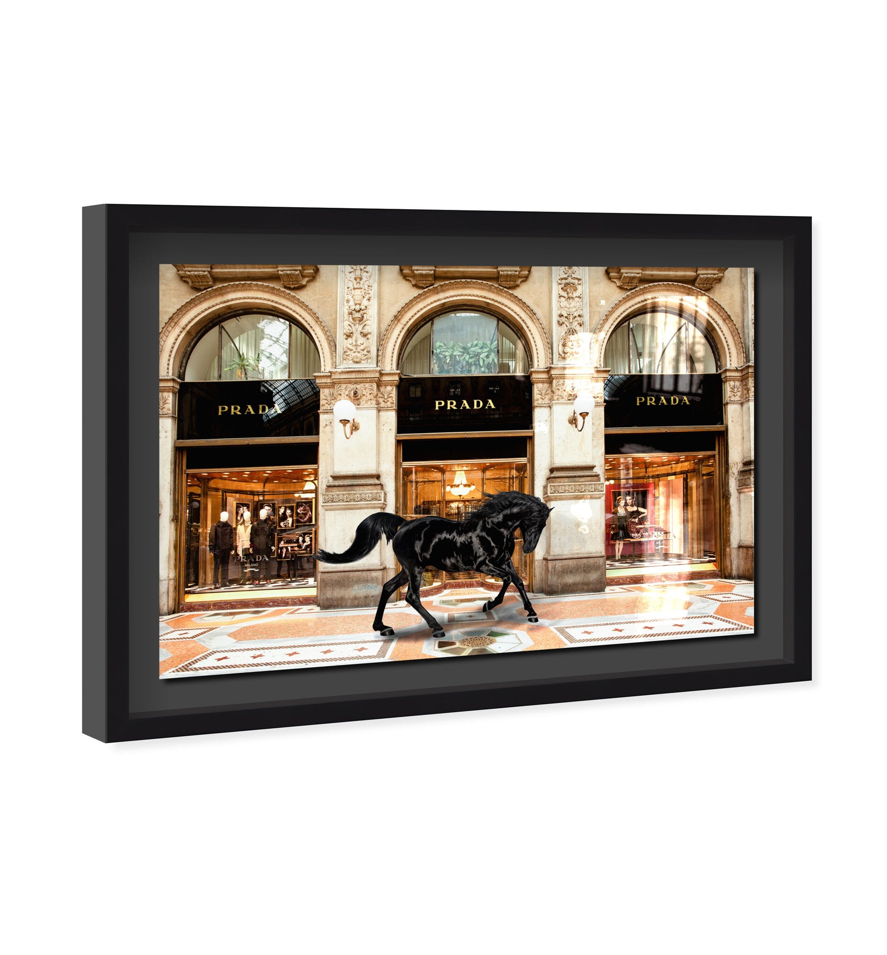 Royal Shopping in Italy - Displayed in a shadowbox