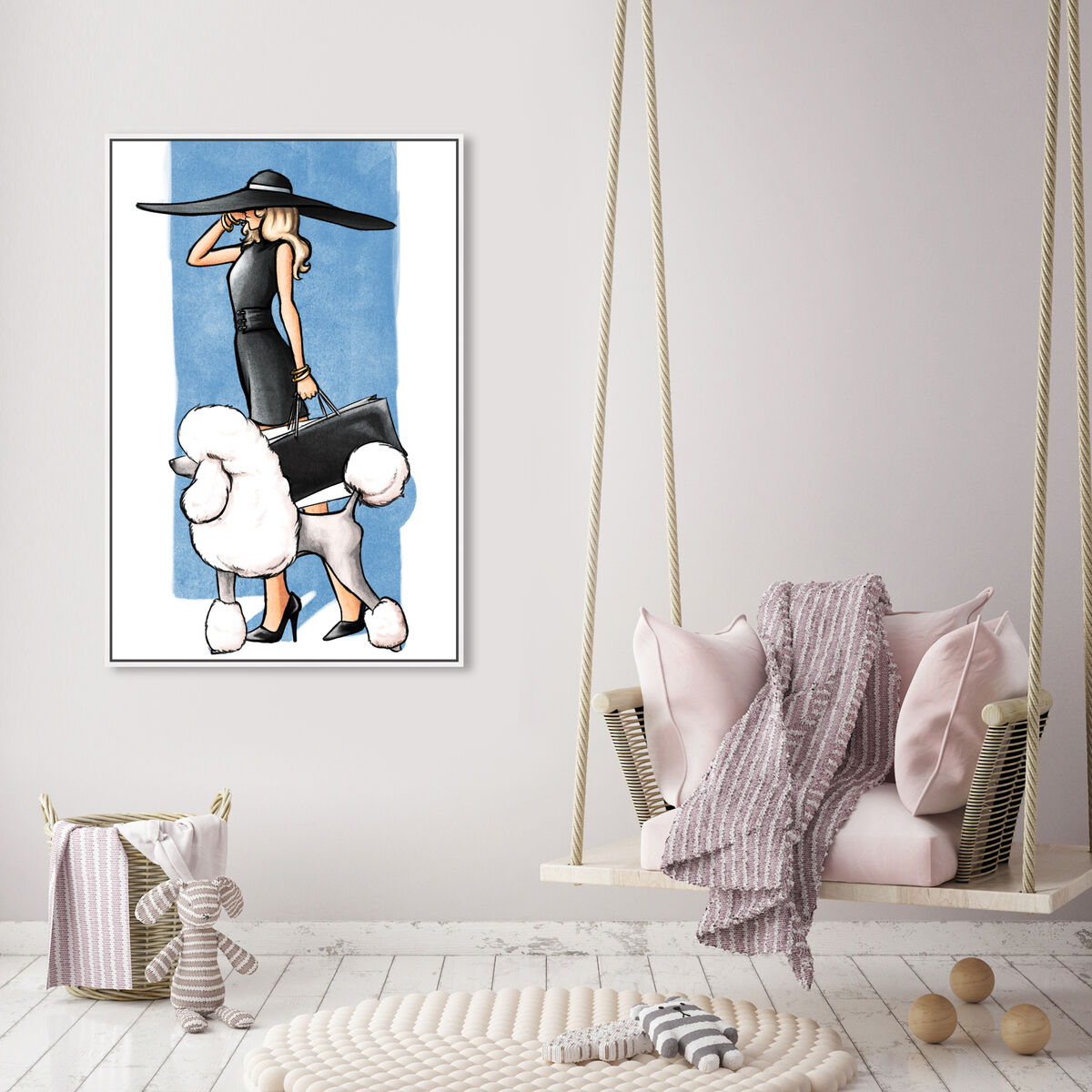Glam on a Stroll Blue II | Fashion and Glam Wall Art by The Oliver Gal