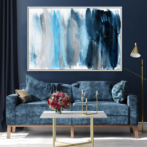 Top-Quality Navy Blue Abstract Wall Art – Oliver Gal