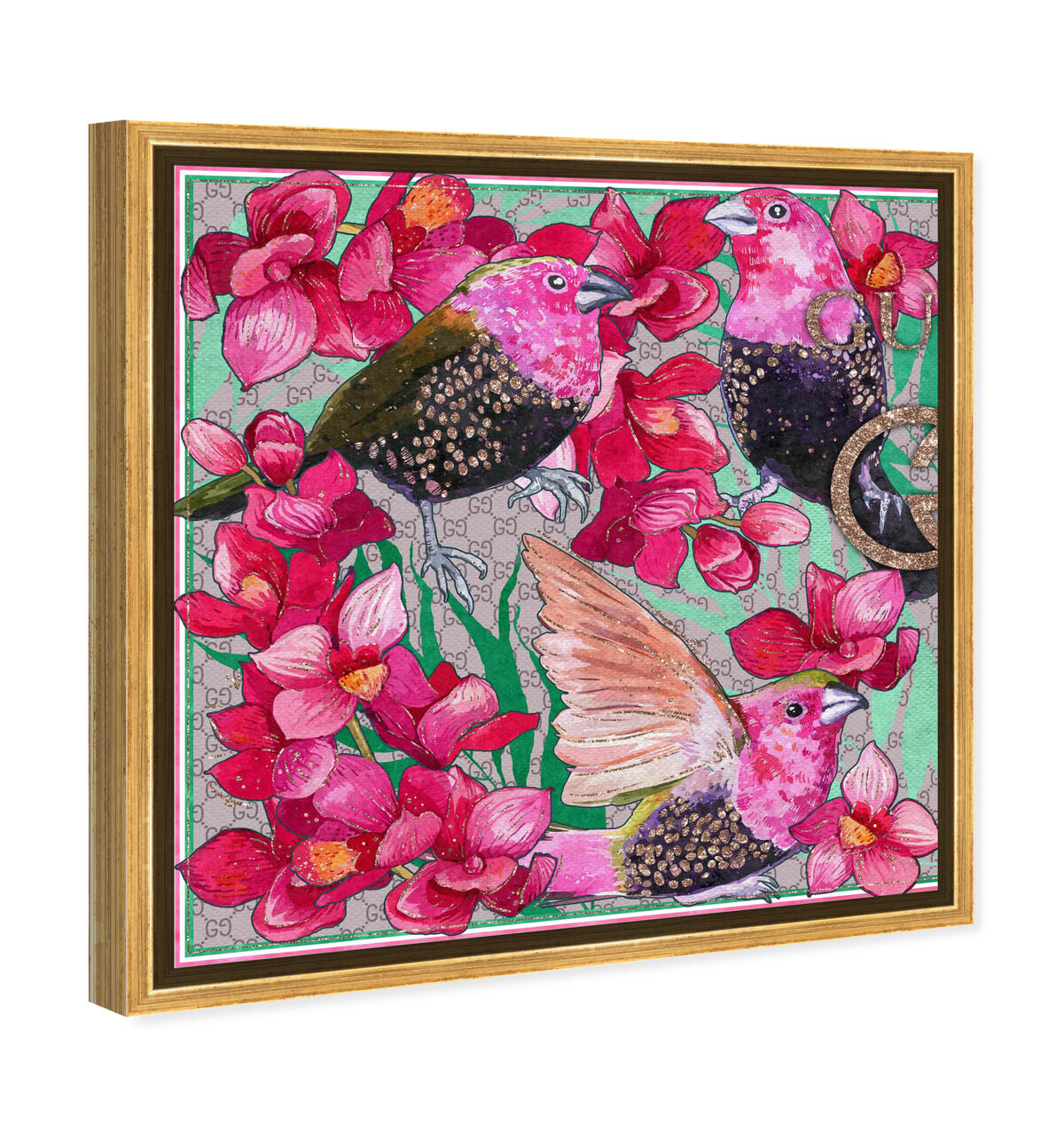 40x40/Framed Canvas/PSGLD