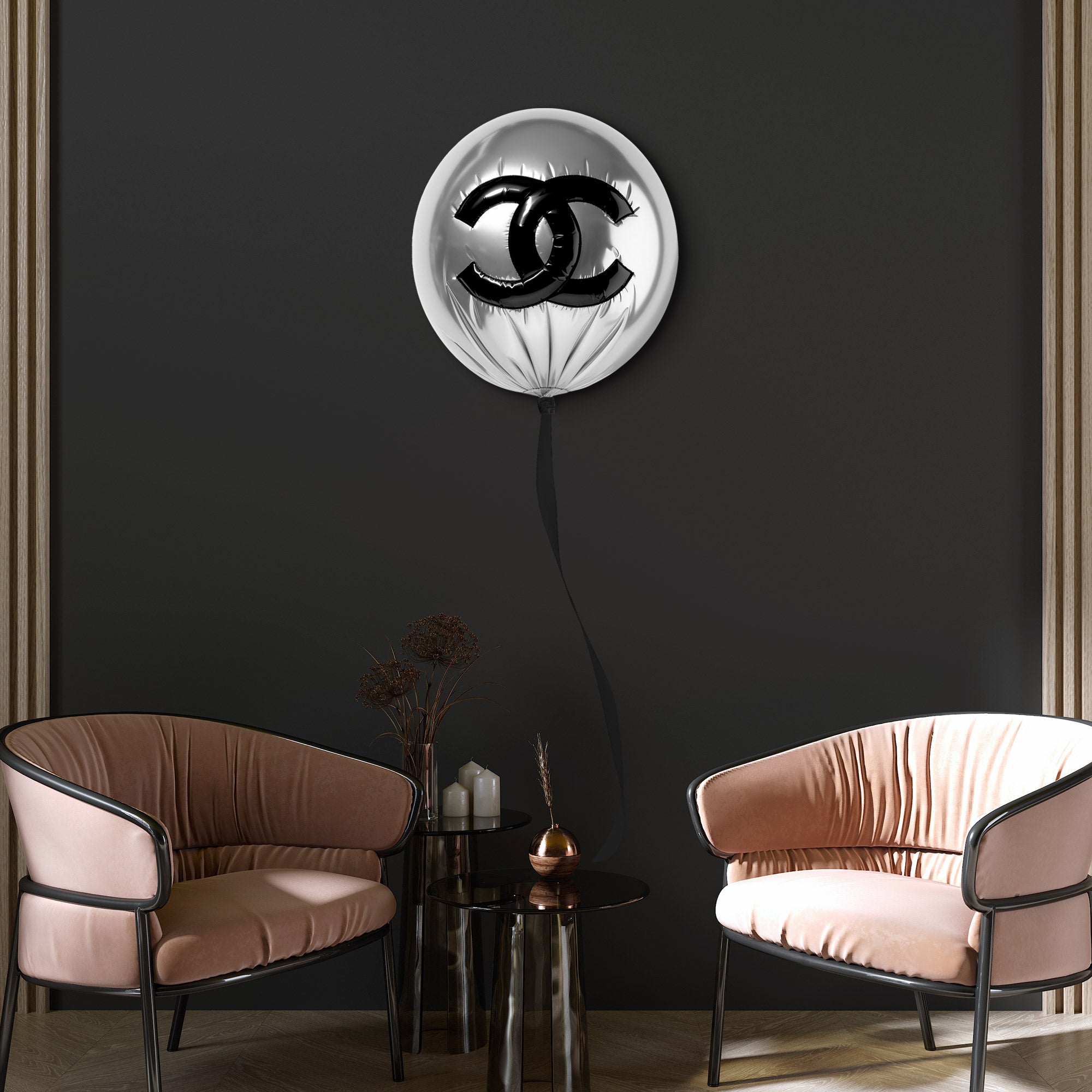 Mylar Balloon Dream 2 Silver | Acrylic Silhouette