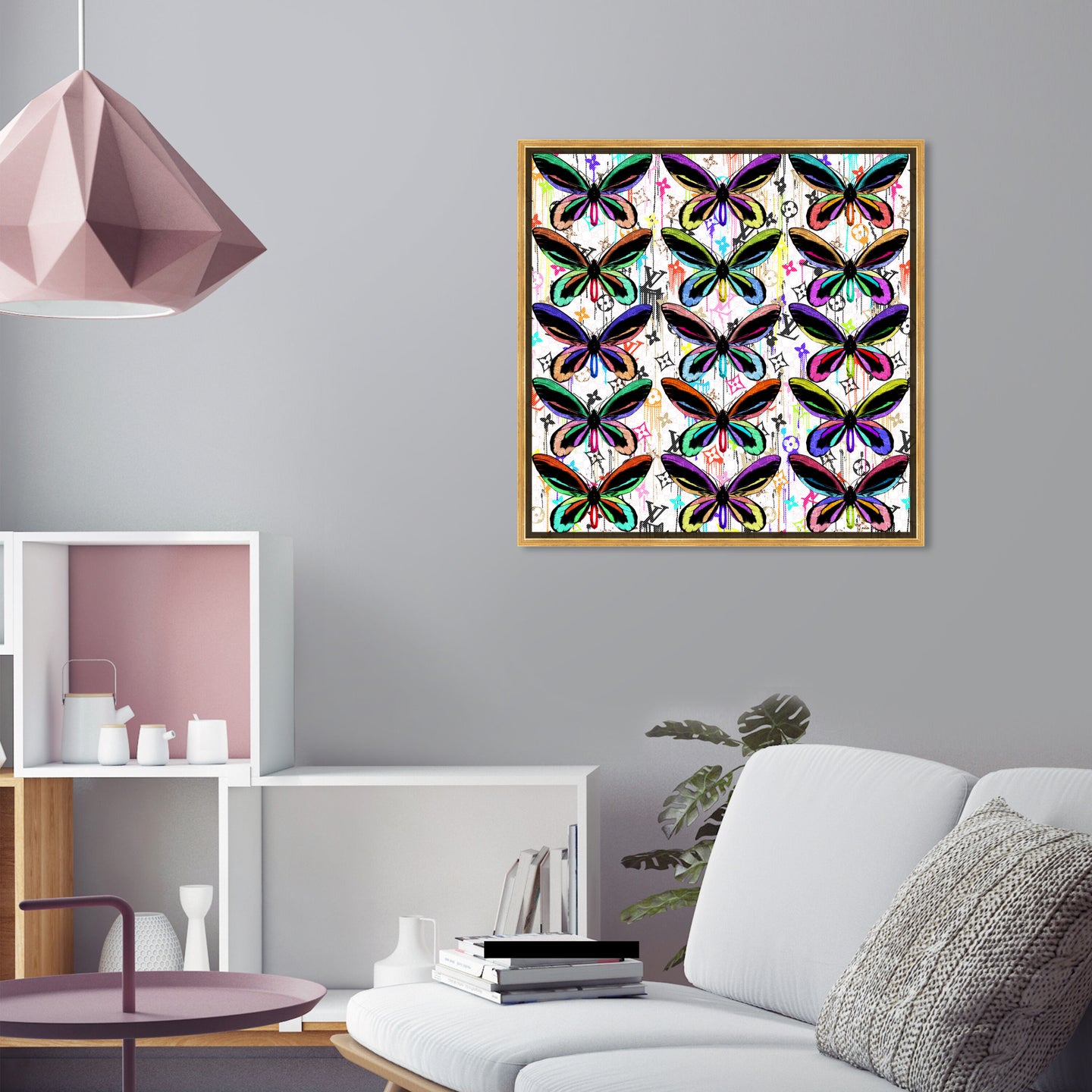 40x40/Framed Canvas/PSGLD