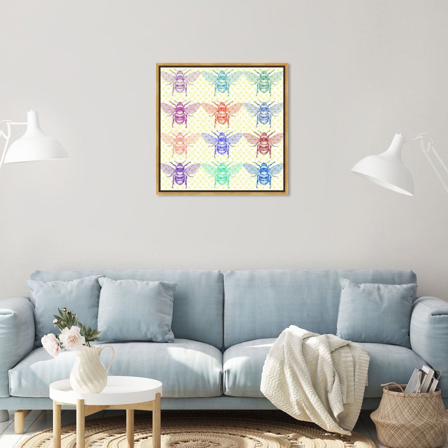 40x40/Framed Canvas/PSGLD