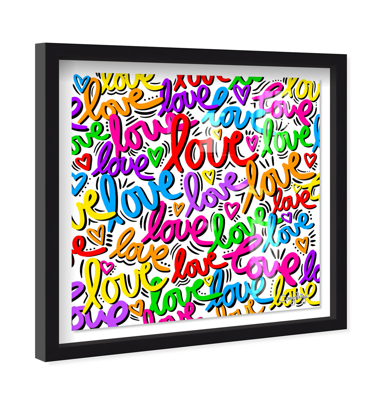 Corey Paige - Rainbow Script Love Wall Art | Oliver Gal