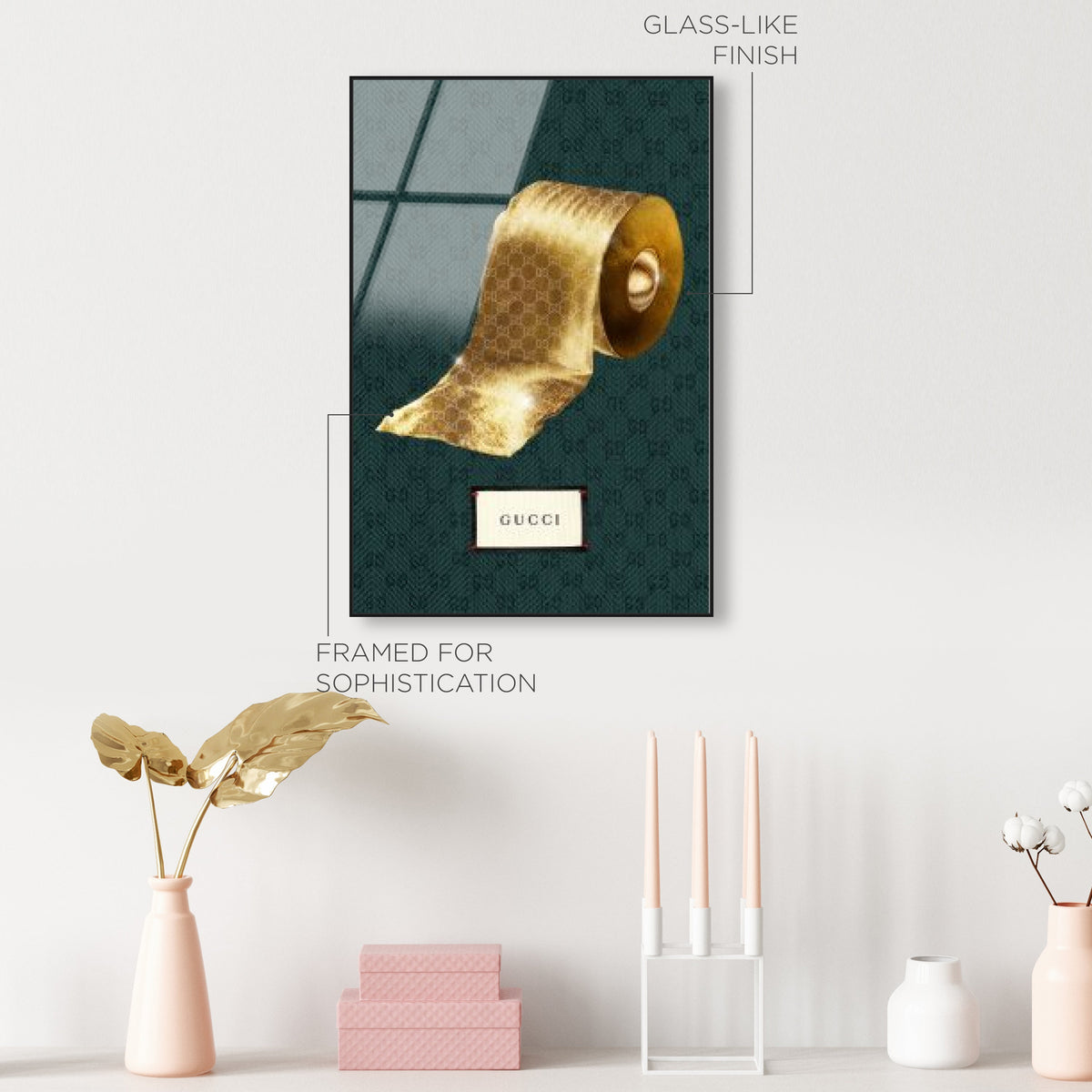 Toilet de Luxe | Fashion and Glam Wall Art by The Oliver Gal