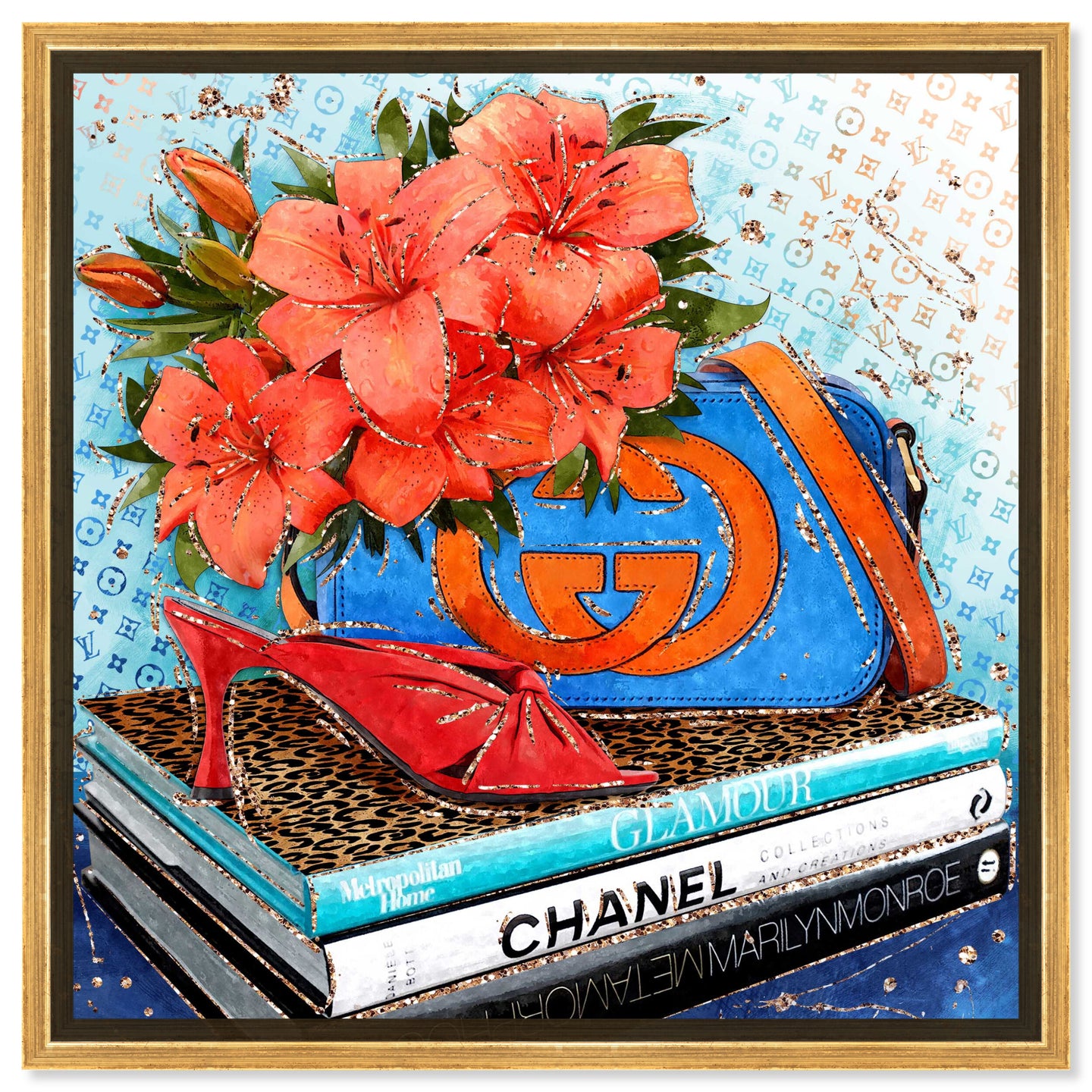 40x40/Framed Canvas/PSGLD
