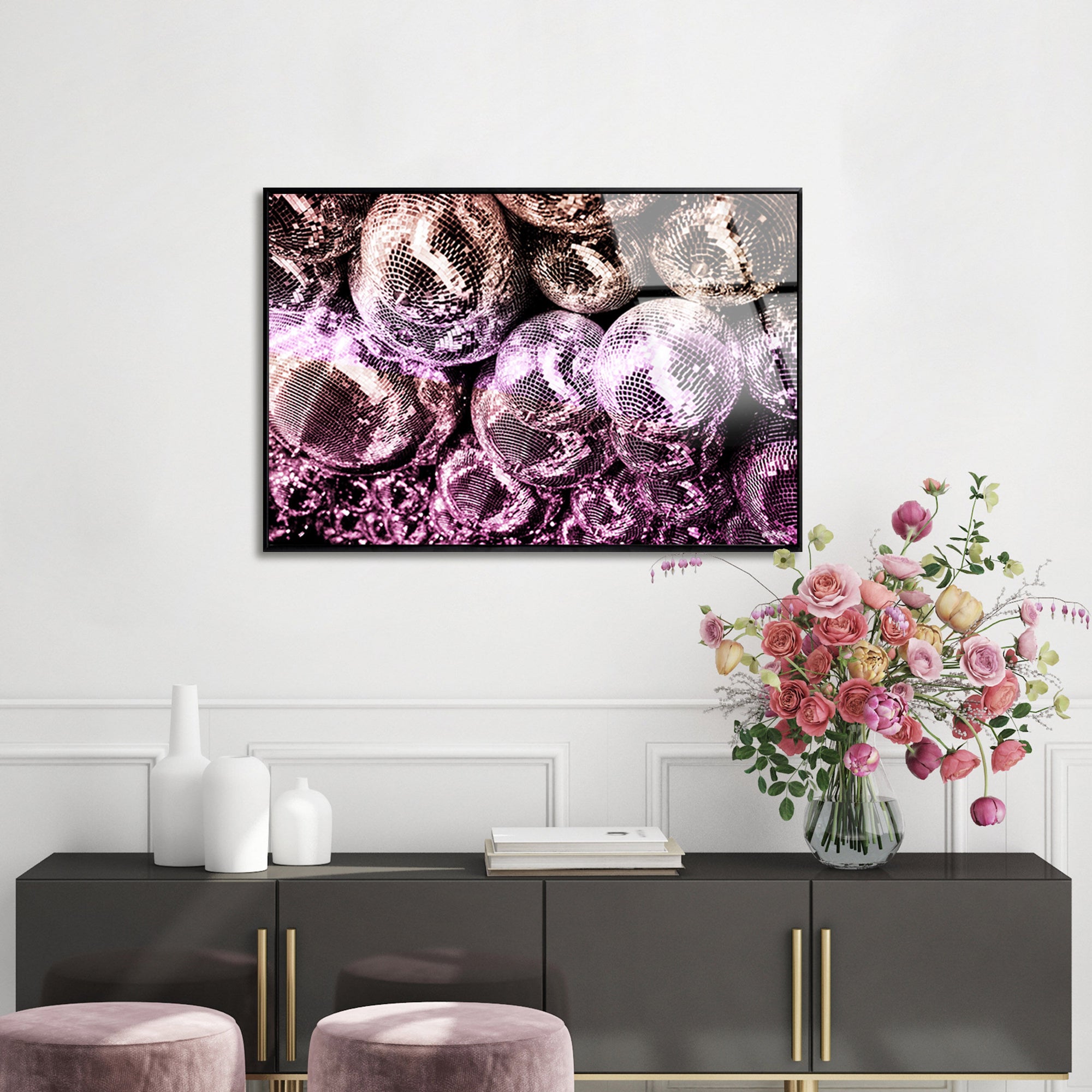 Disco Ball Peri - Framed Acrylic Art